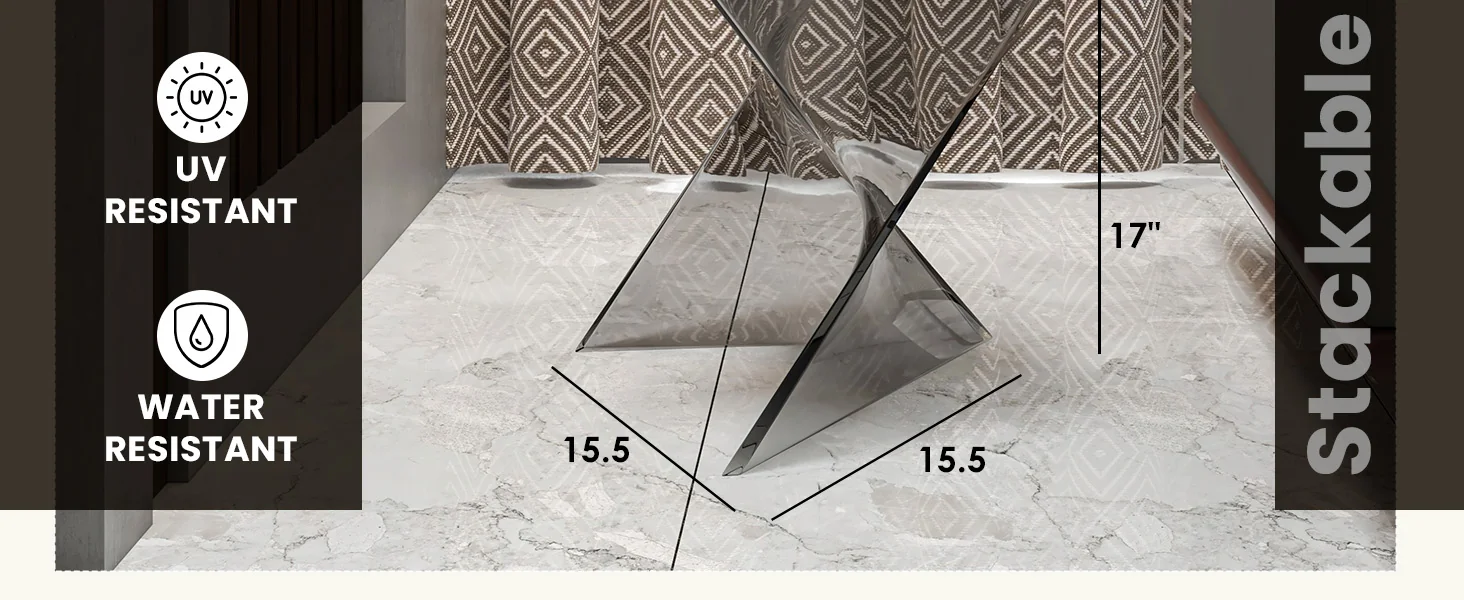 Randolph Modern Accent Side Table Indoor and Outdoor Use Smoke Color