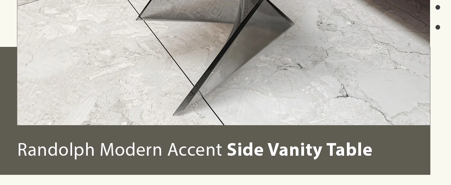 Randolph Modern Accent Side Table Indoor and Outdoor Use Smoke Color