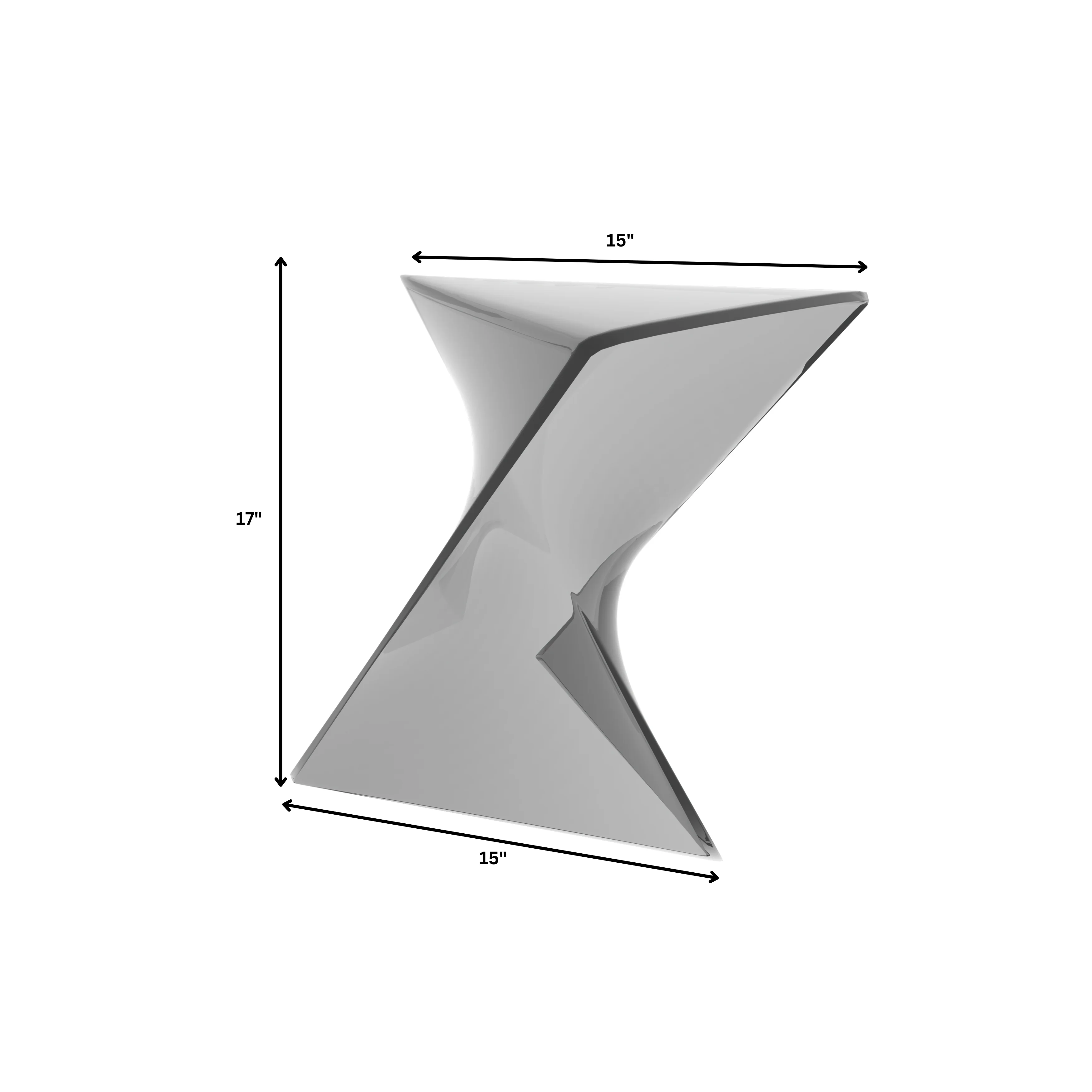 Randolph Modern Accent Side Table Indoor and Outdoor Use Smoke Color Set of 4