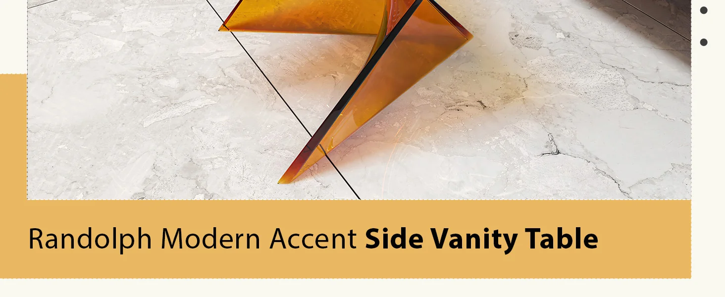 Randolph Modern Accent Side Table Indoor and Outdoor Use Transparant Tea