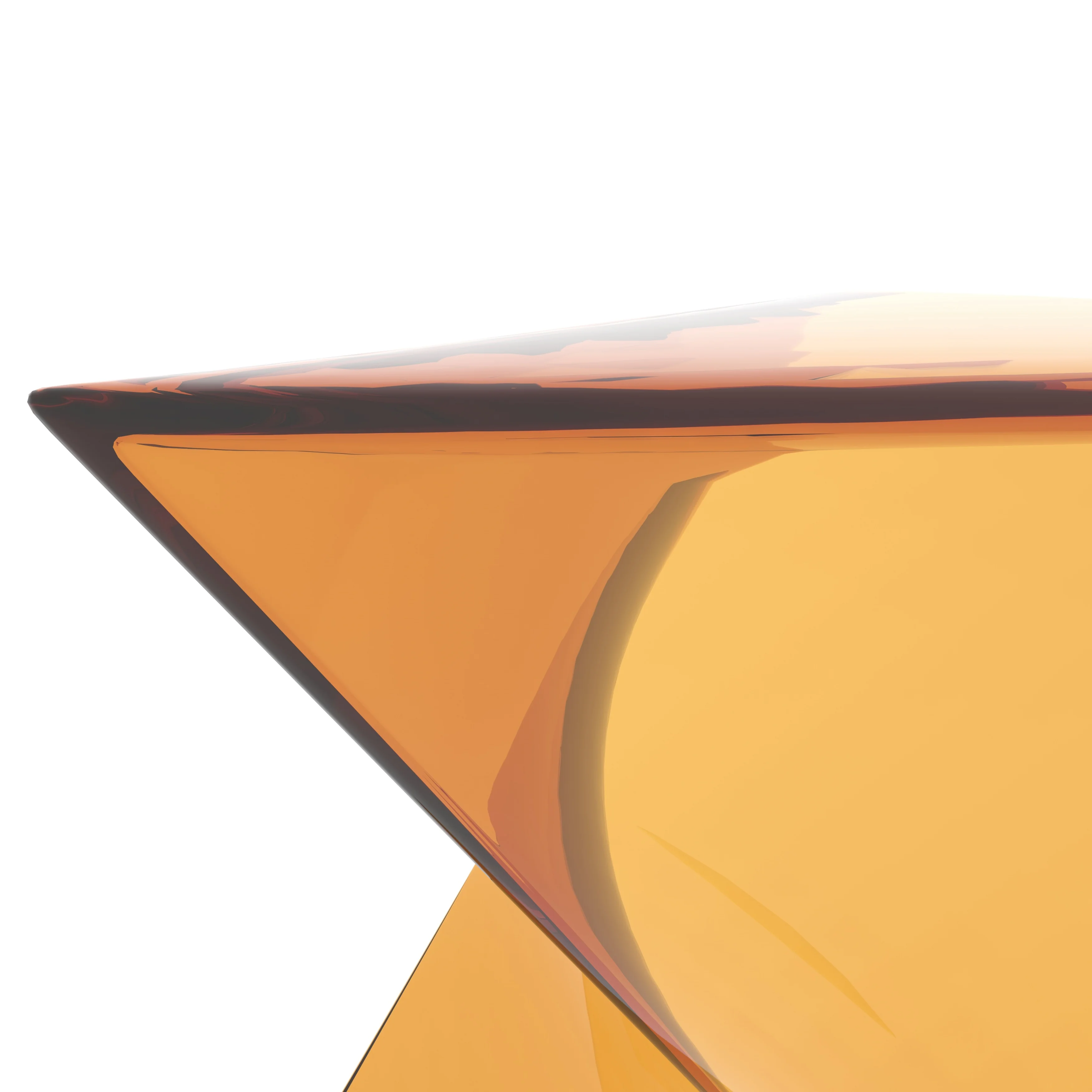 Randolph Modern Accent Side Table Indoor and Outdoor Use Transparant Tea