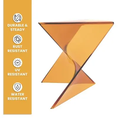 Randolph Modern Accent Side Table Indoor and Outdoor Use Transparant Tea Set of 4