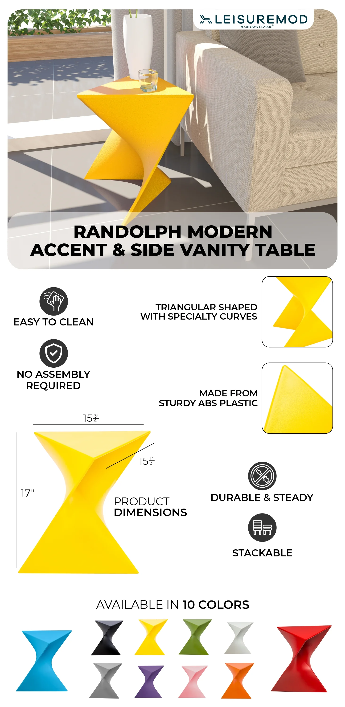 Randolph Modern Side Table Set of 2