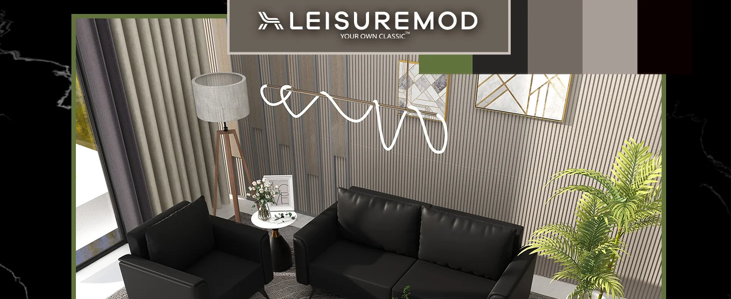 Rusk 3 Piece Sofa collection in Black Leather