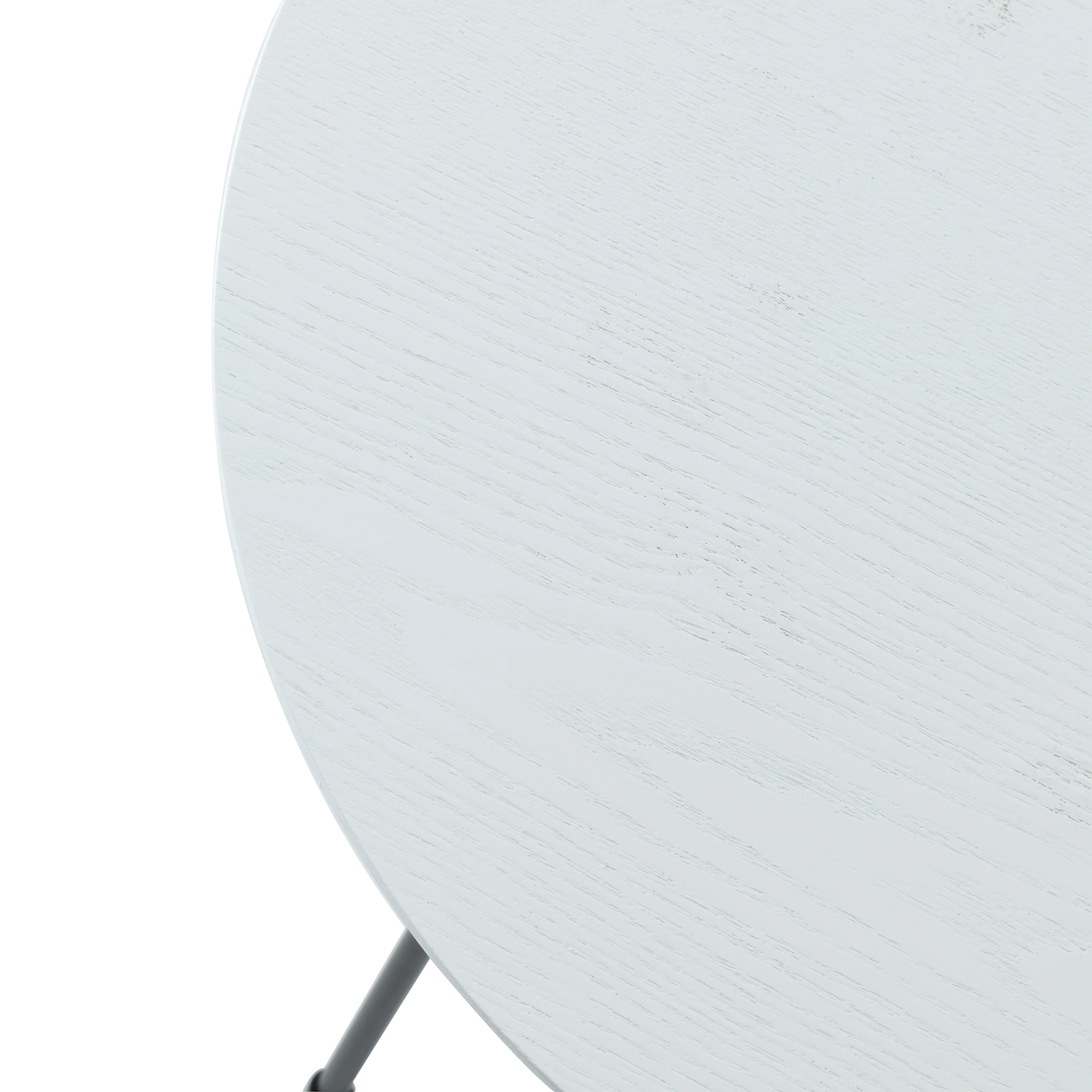 Rossmore Mid Century Modern Round Side Table With Black Steel Frame