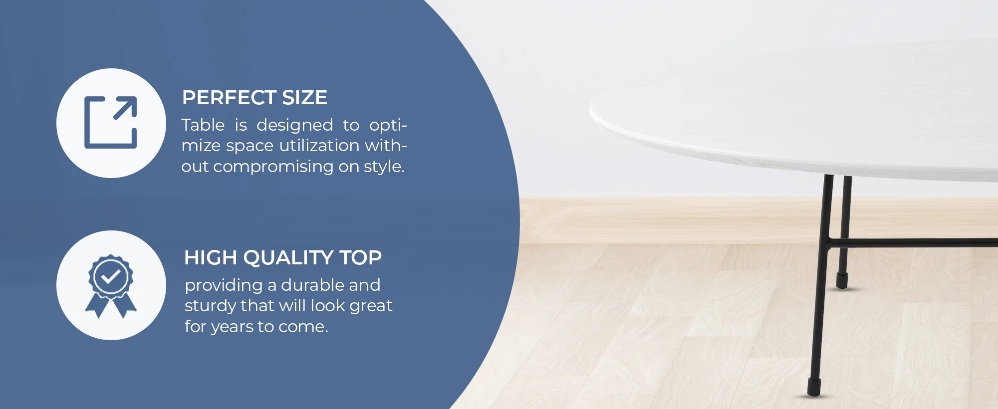 Rossmore Oval Coffee Table with Ash Veneer Top and Black Powder Coated Steel Frame in White