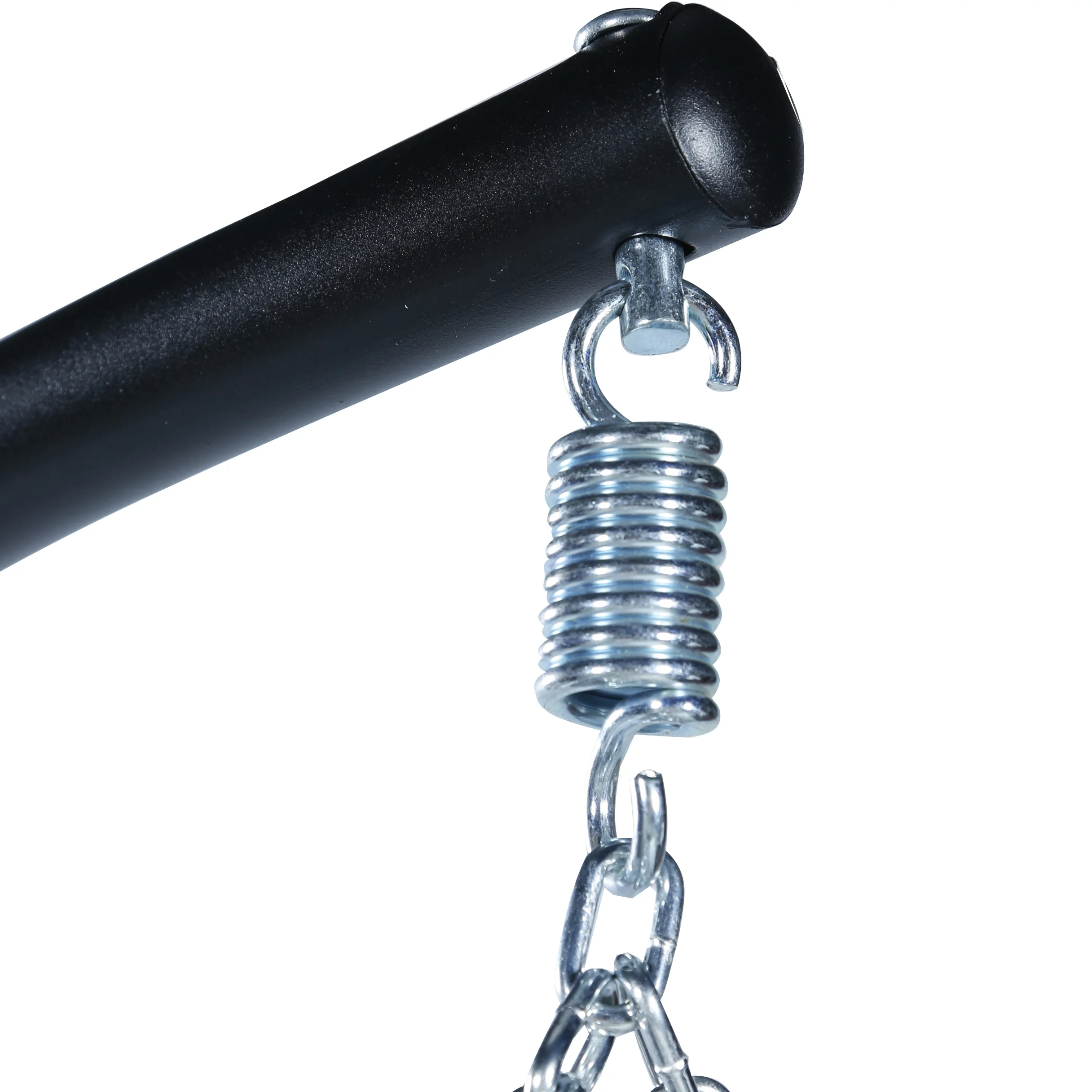 Recluse Collection Modern Outdoor Swing Chair Black Frame with Black Cushions