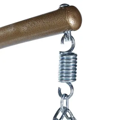 Recluse Collection Modern Outdoor Swing Chair Brown Frame with ES57 Orange Cushion