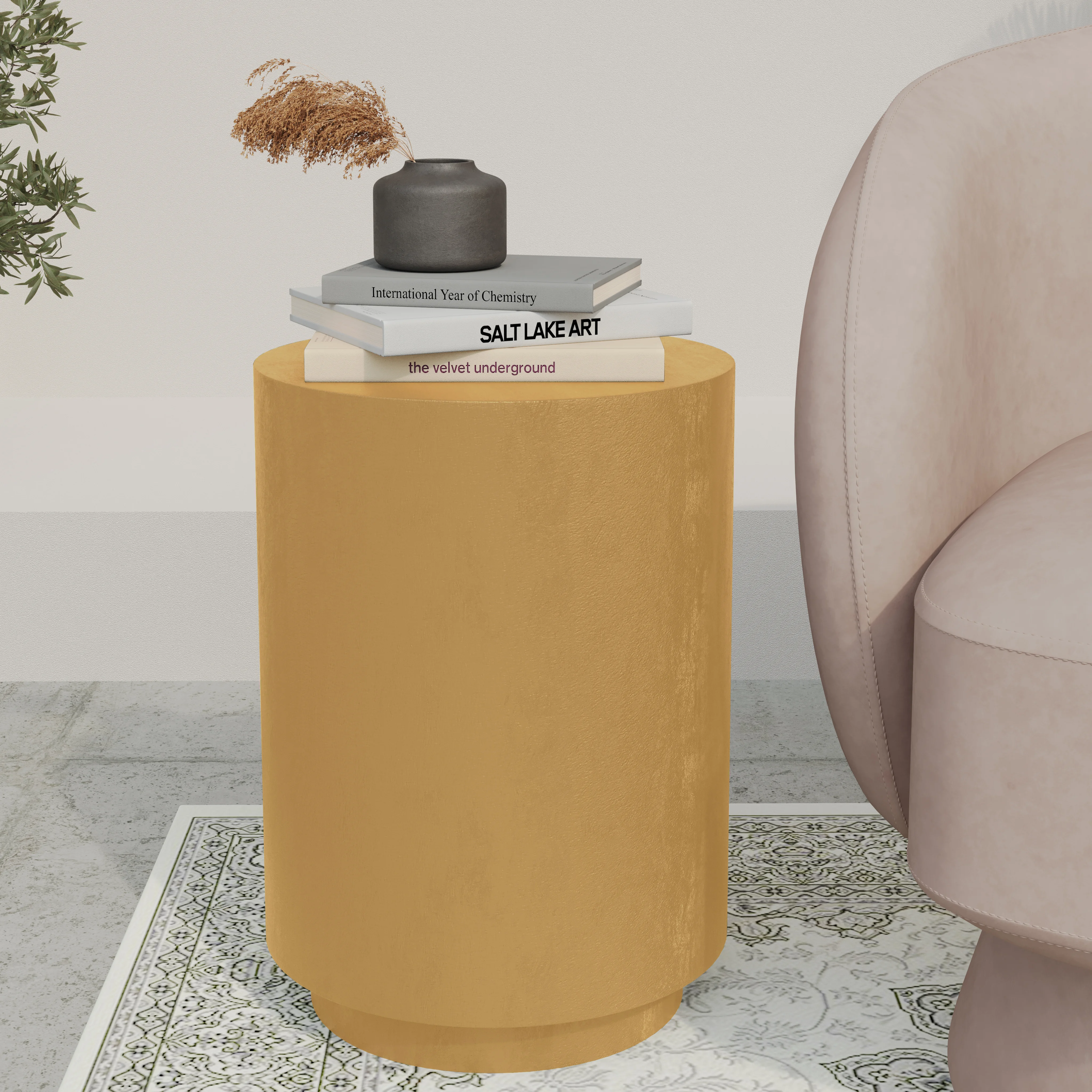 Modern Side End Table Ramble Series In Beige