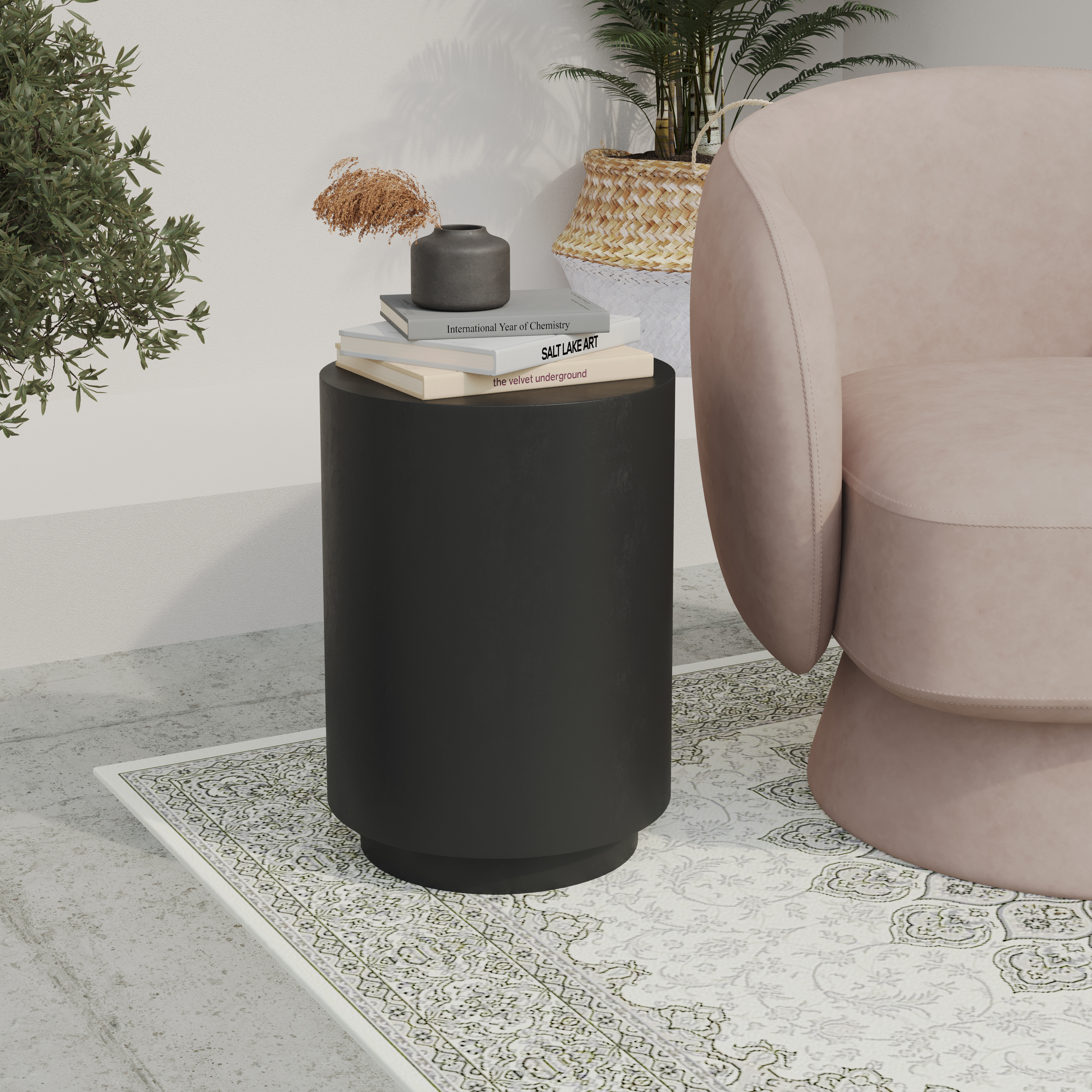 Modern Side End Table Ramble Series In Black
