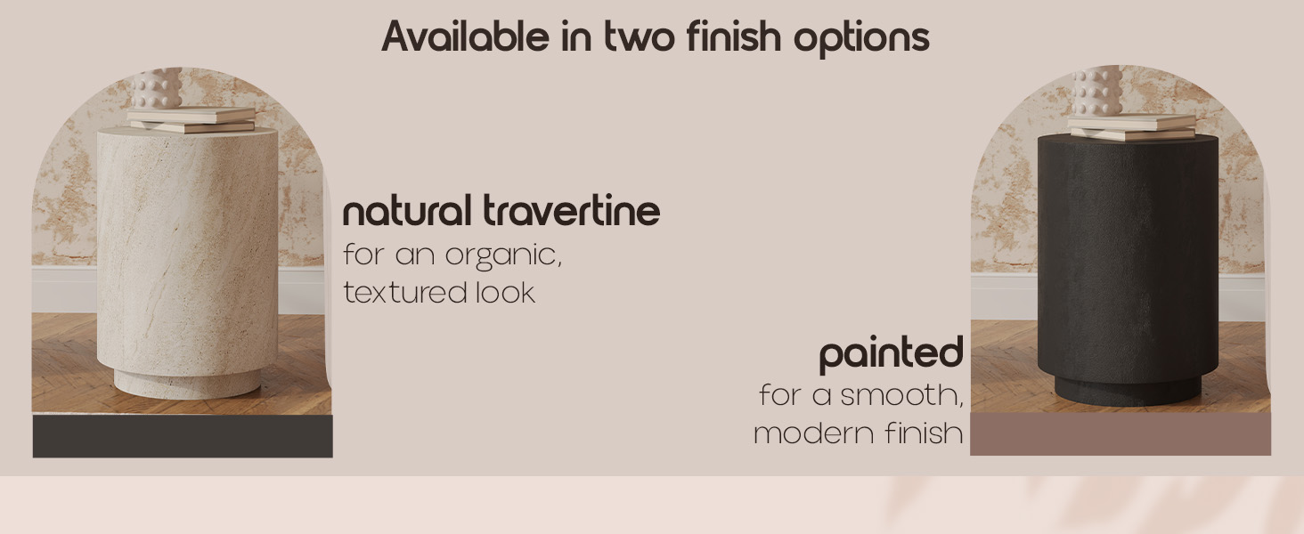 Modern Side End Table Ramble Series In Travertine