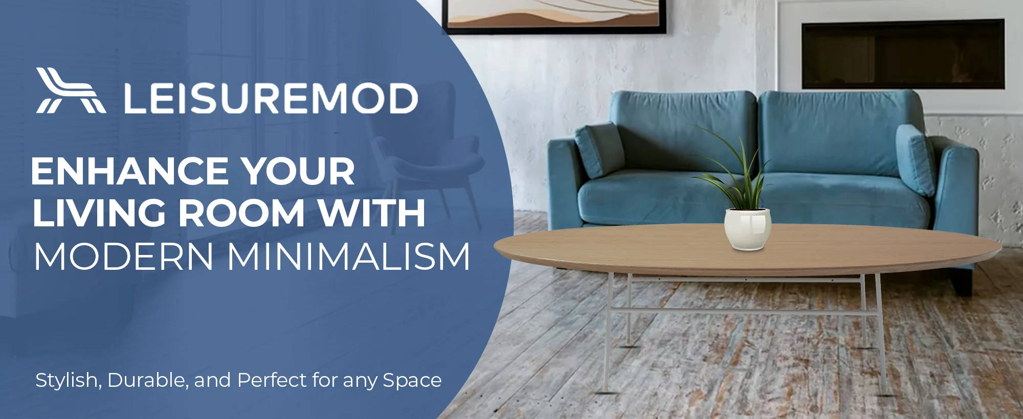 Rossmore Oval Coffee Table with Ash Veneer Top and White Powder Coated Steel Frame in Natural Wood