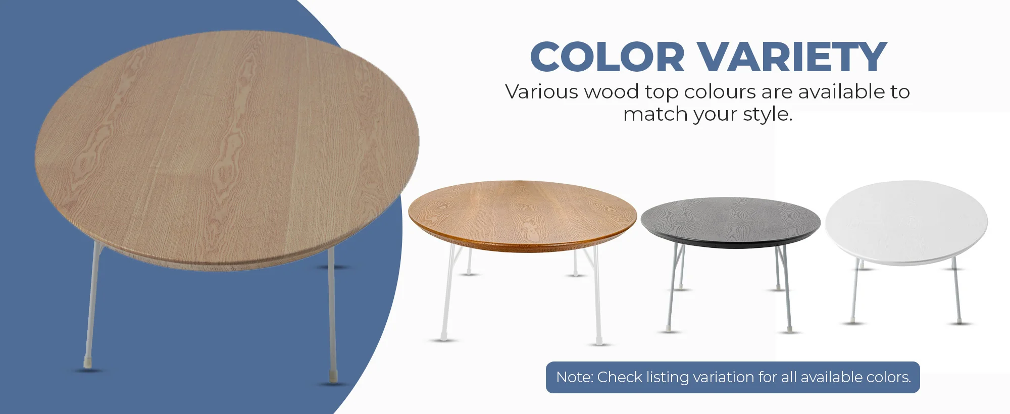 Rossmore Oval Coffee Table with Ash Veneer Top and White Powder Coated Steel Frame in Natural Wood