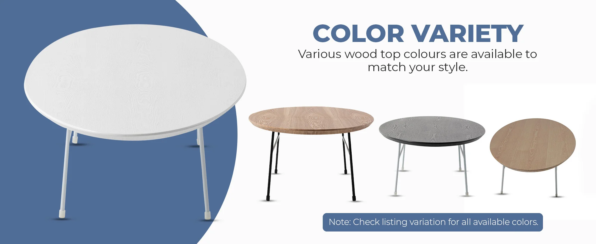 Rossmore Oval Coffee Table with Ash Veneer Top and White Powder Coated Steel Frame in White