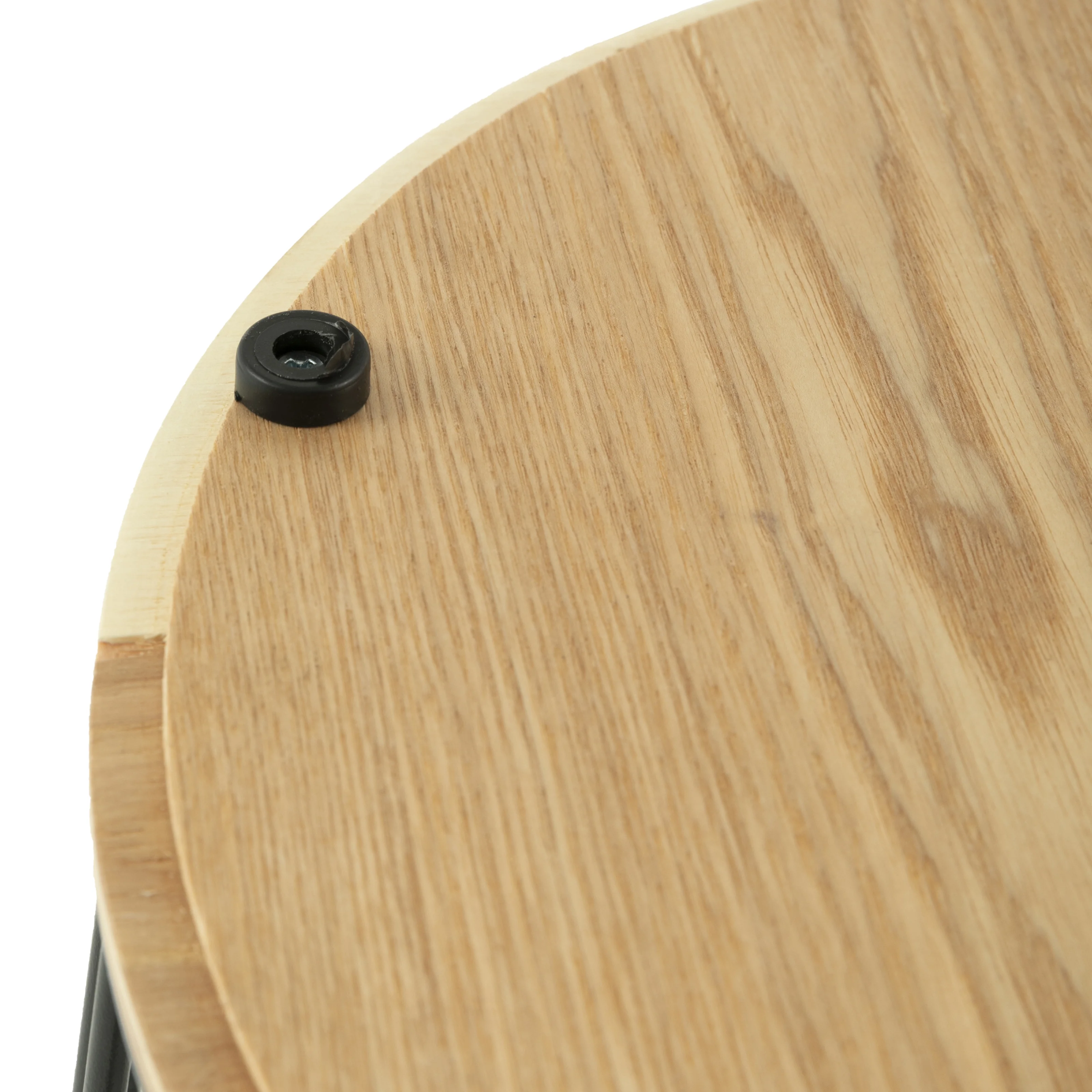 Runswick Modern Wood Top End Table With Metal Base in Natural Wood