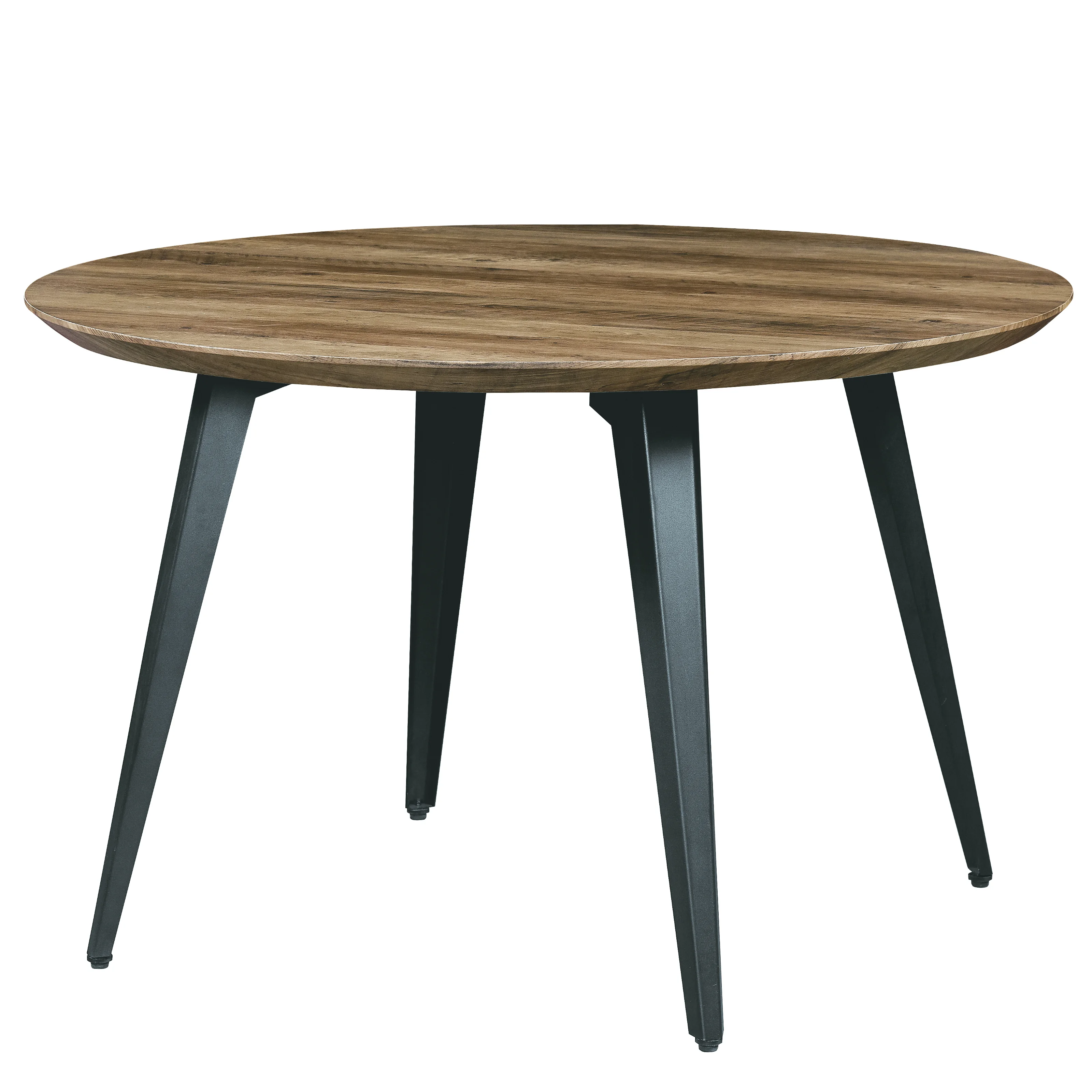 Ravenna Modern Round Wood 47" Dining Table With Metal Legs