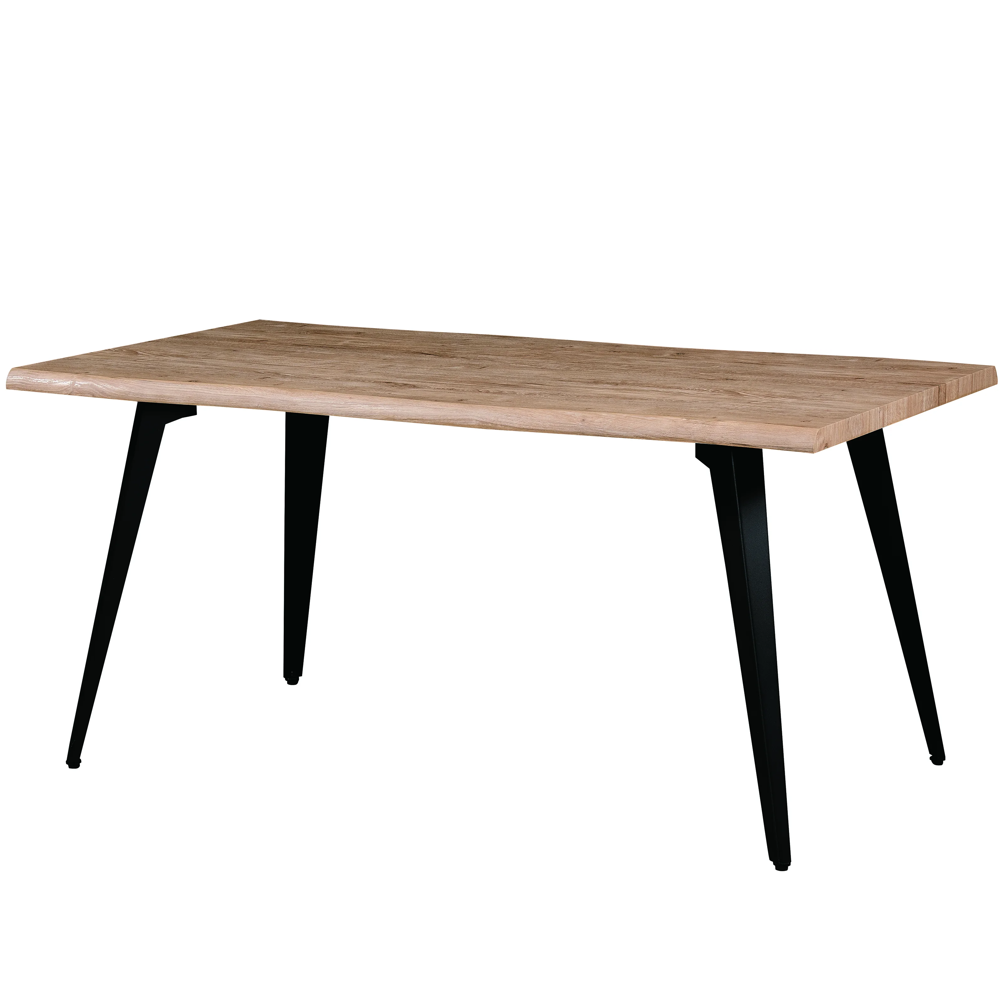 Ravenna Modern Rectangular Wood 63" Dining Table With Metal Legs