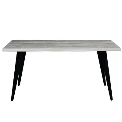 Ravenna Modern Rectangular Wood 63" Dining Table With Metal Legs