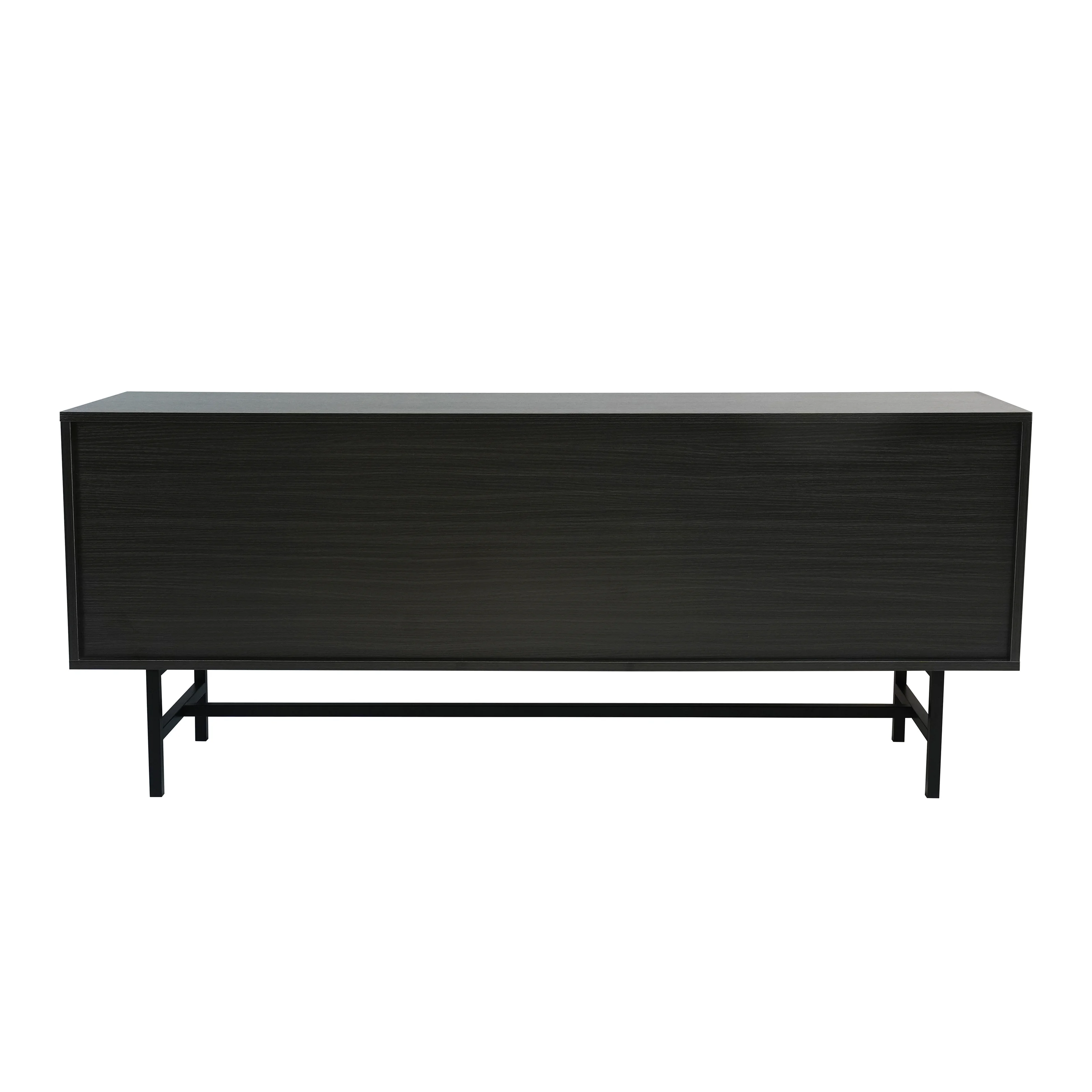 Rochester Modern Rectangular TV Stand with Enclosed Storage and Powder Coated Iron Legs