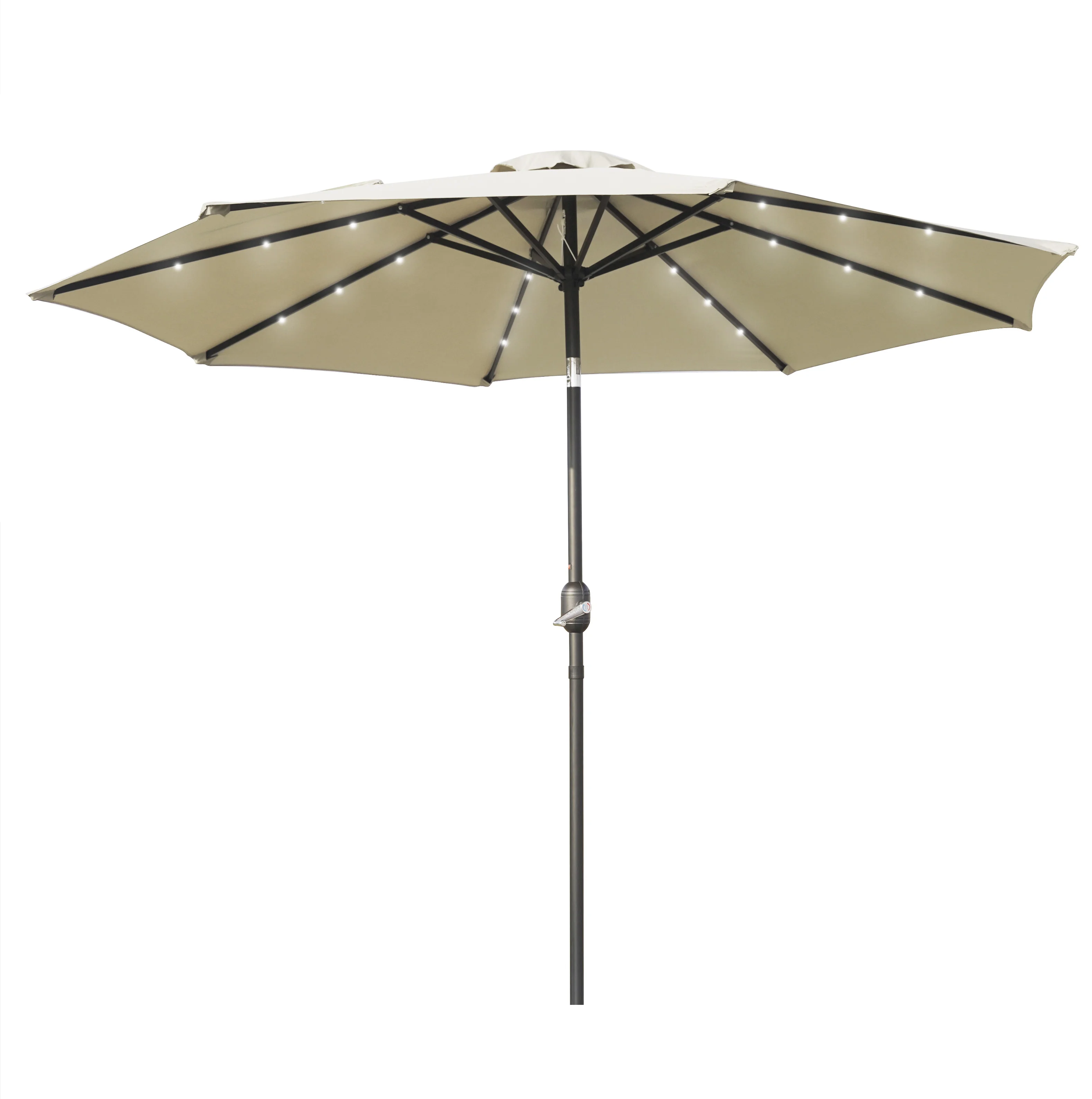 Sierra Outdoor Patio Umbrella with Base in Cream