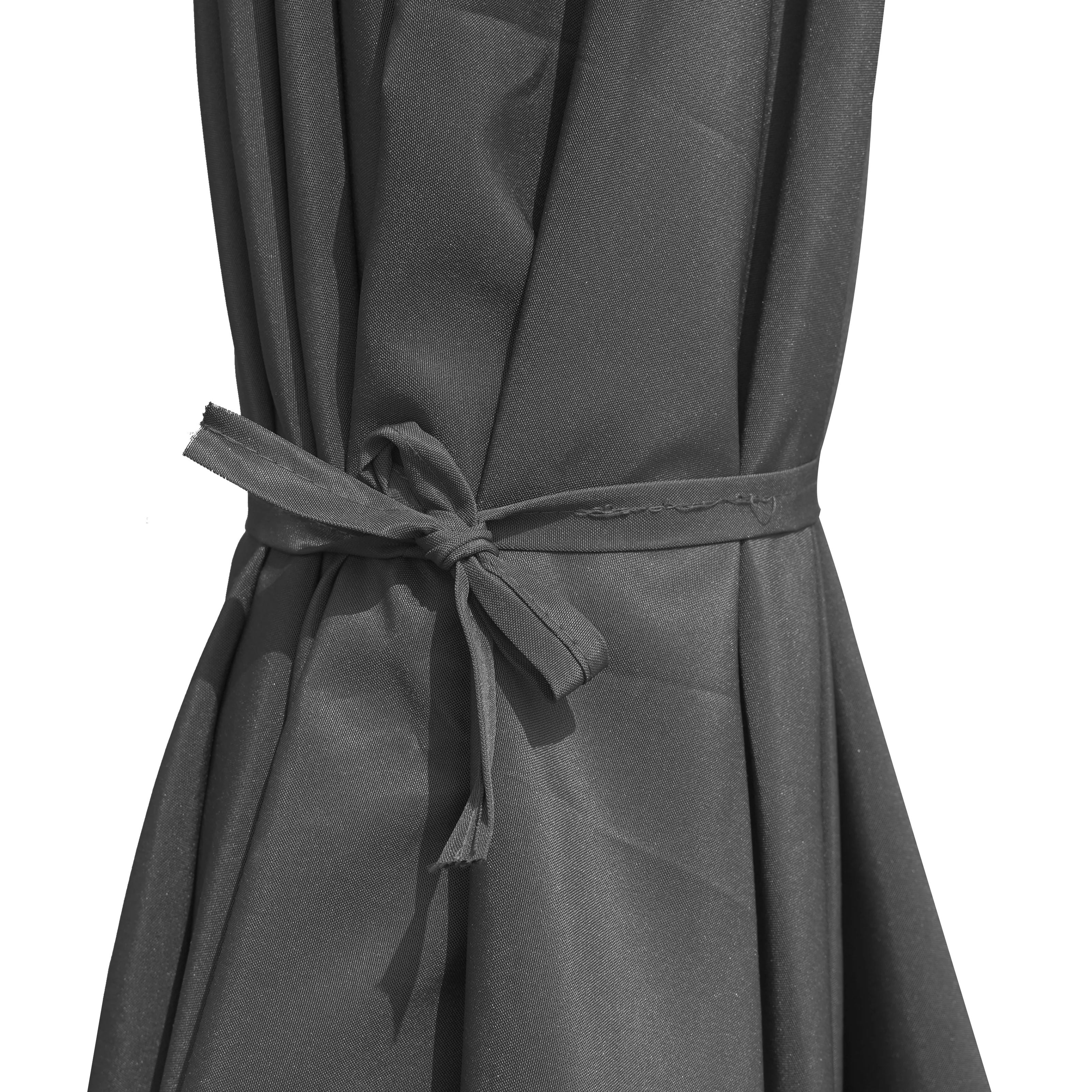 Sierra Outdoor Patio Umbrella with Base in Gray