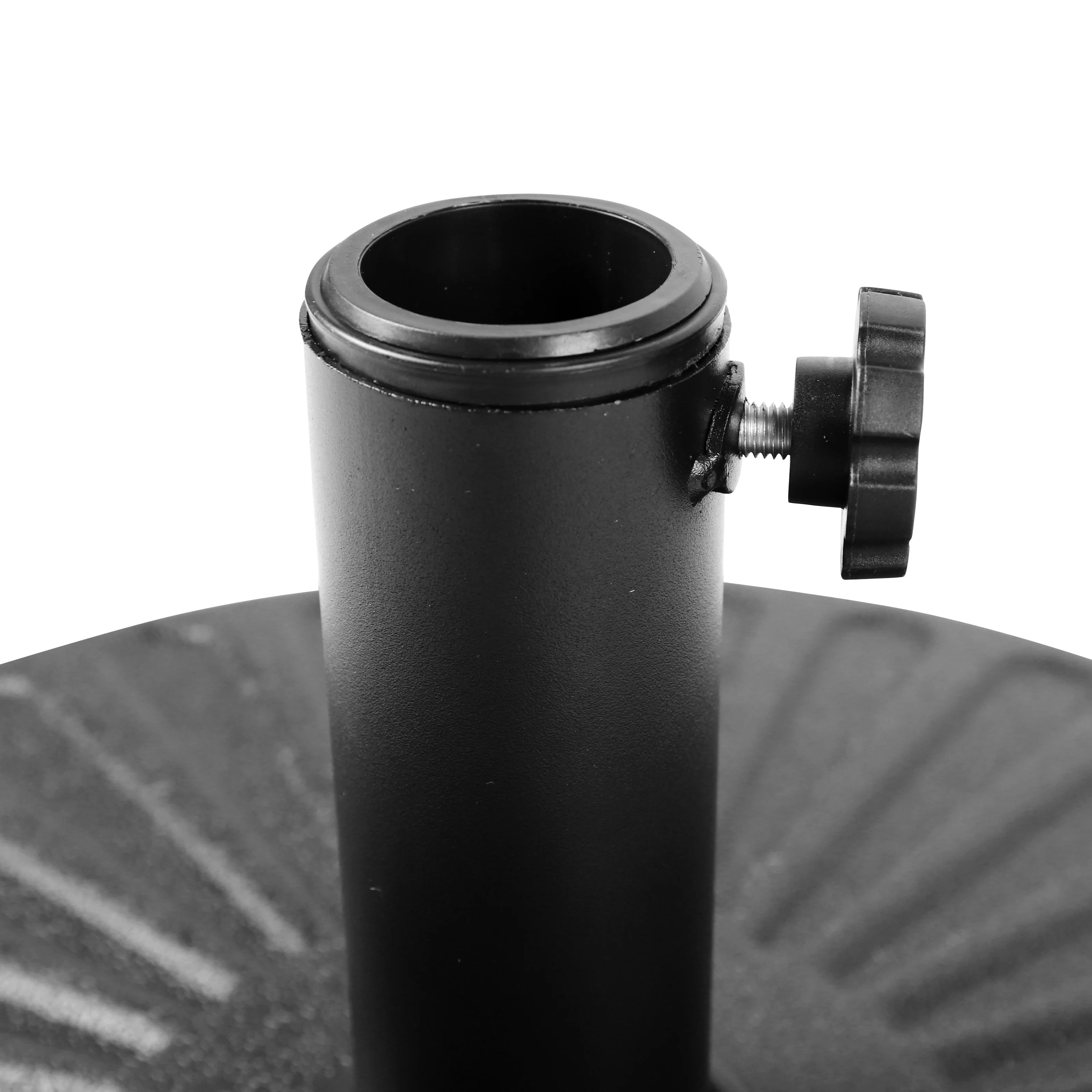 Sierra Outdoor Patio Umbrella with Base in Gray