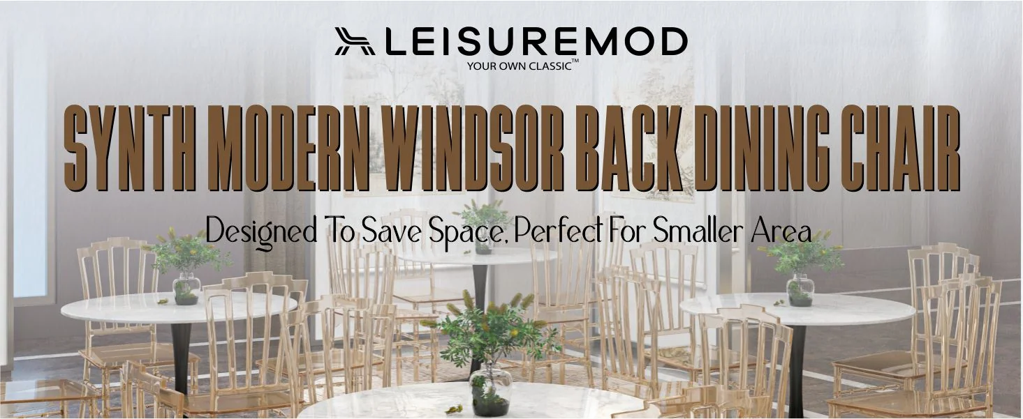 Synth Series Modern Dining Chair in Amber