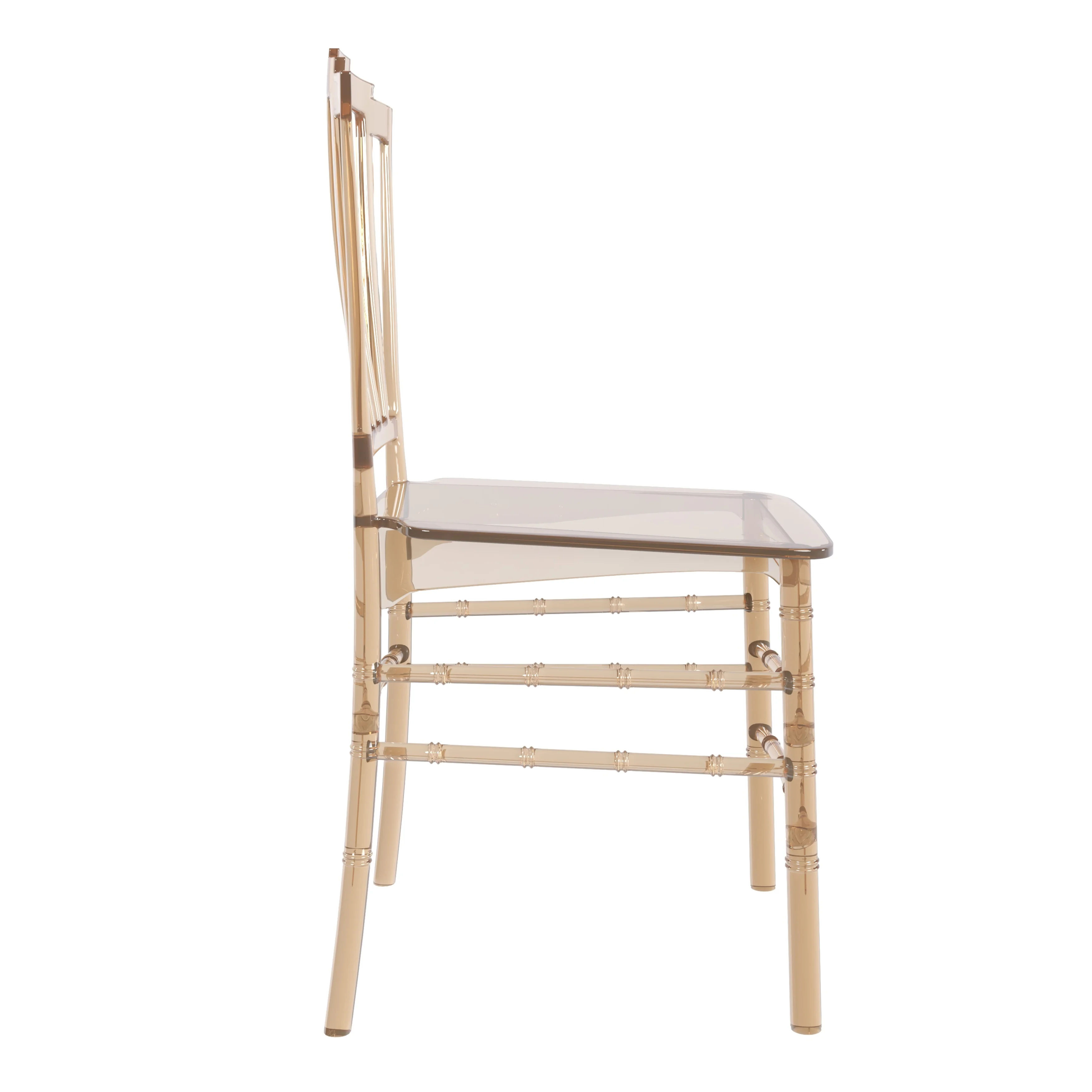 Synth Series Modern Dining Chair in Amber Set of 4