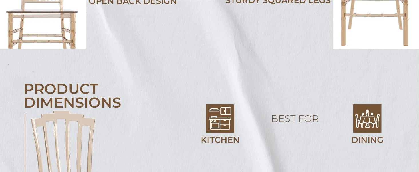 Synth Series Modern Dining Chair in Amber Set of 4