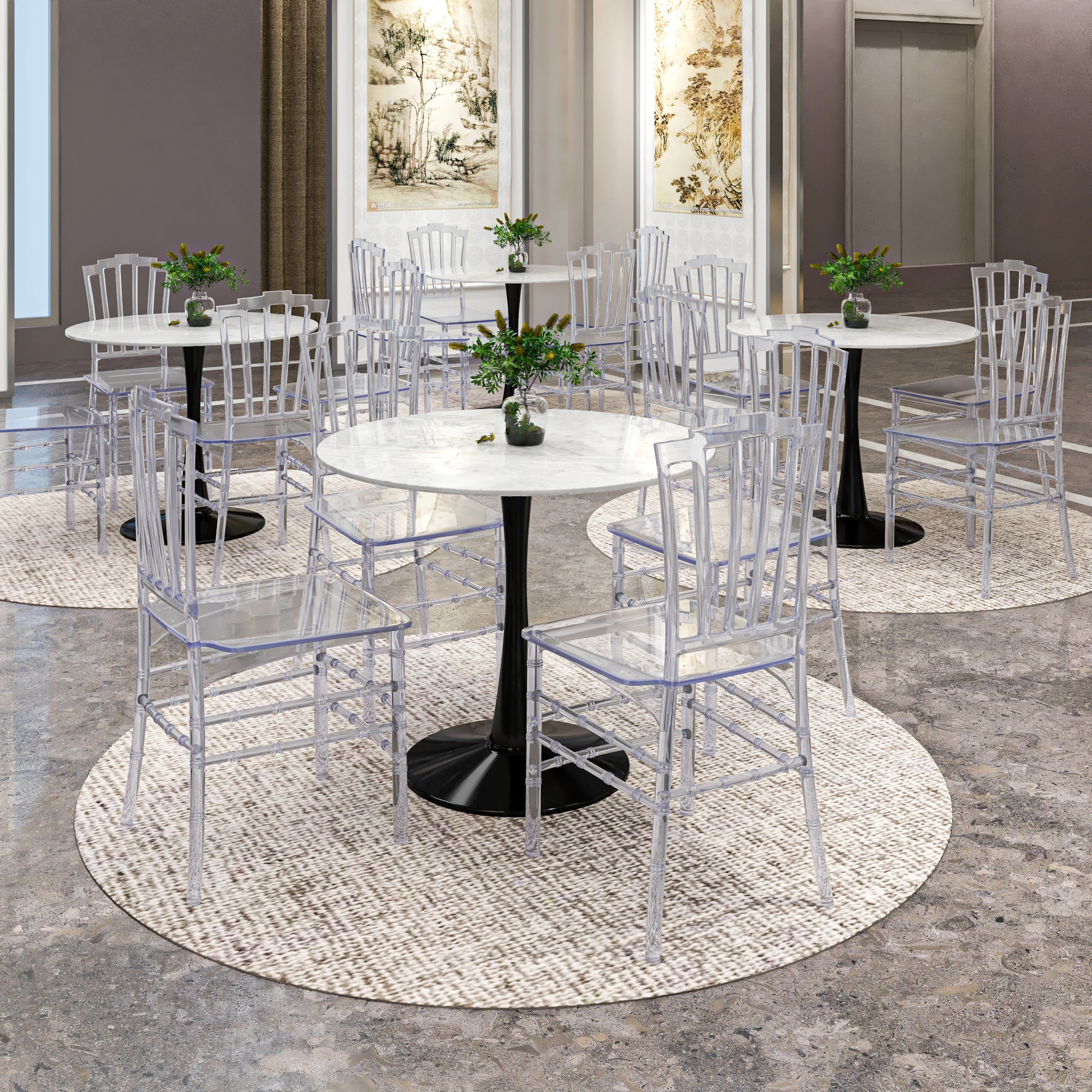 Synth Series Modern Dining Chair in Clear