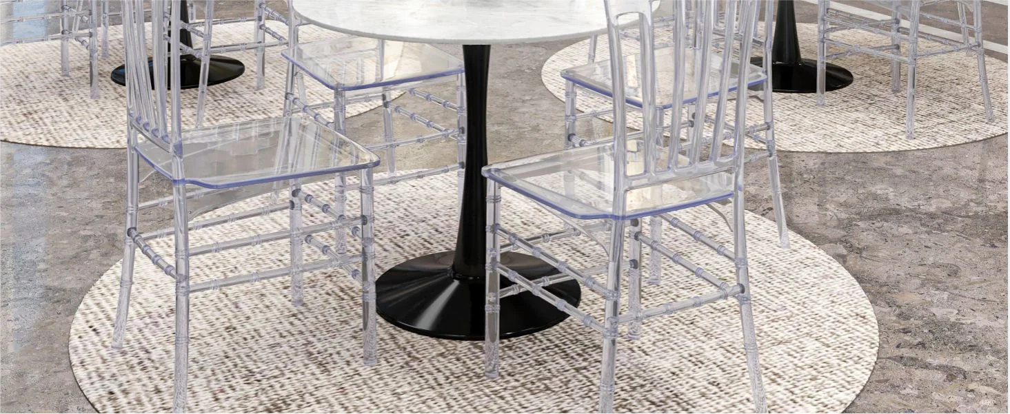 Synth Series Modern Dining Chair in Clear