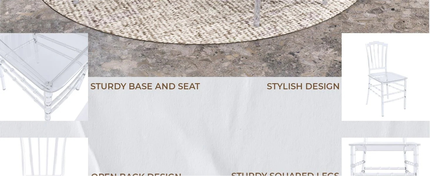 Synth Series Modern Dining Chair in Clear Set of 2