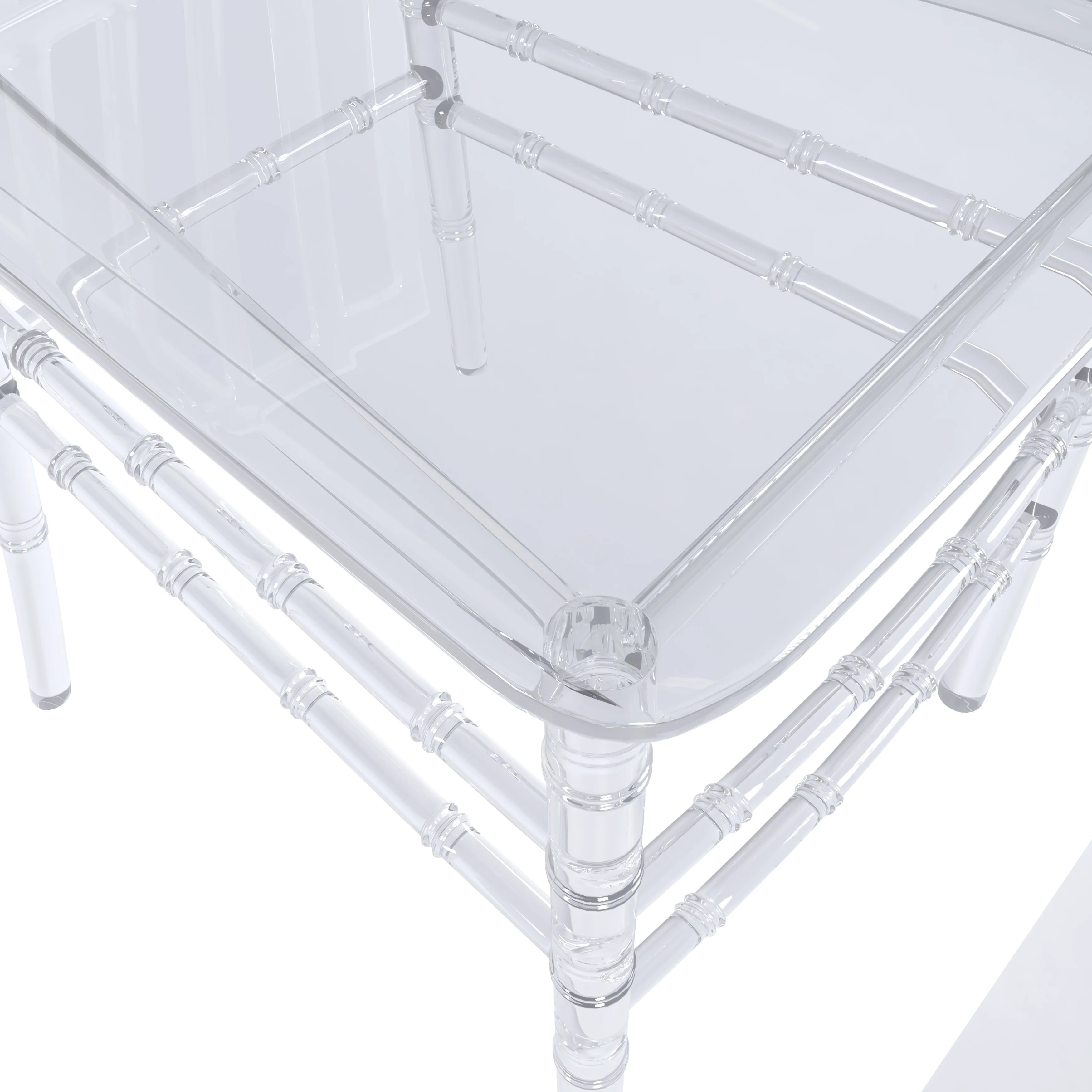 Synth Series Modern Dining Chair in Clear Set of 4