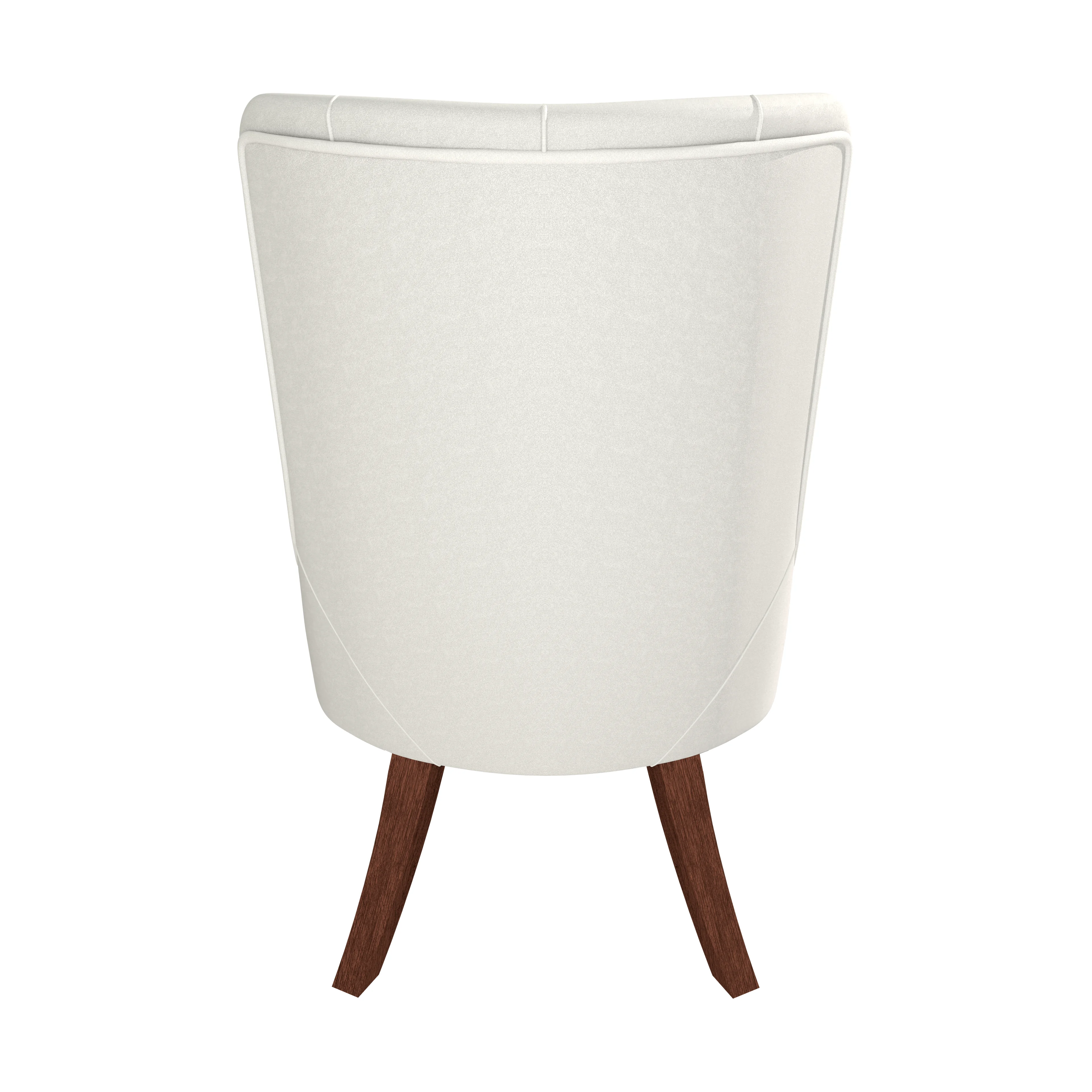 Spruce Collection Modern Wooden Dining Chair in Beige Velvet