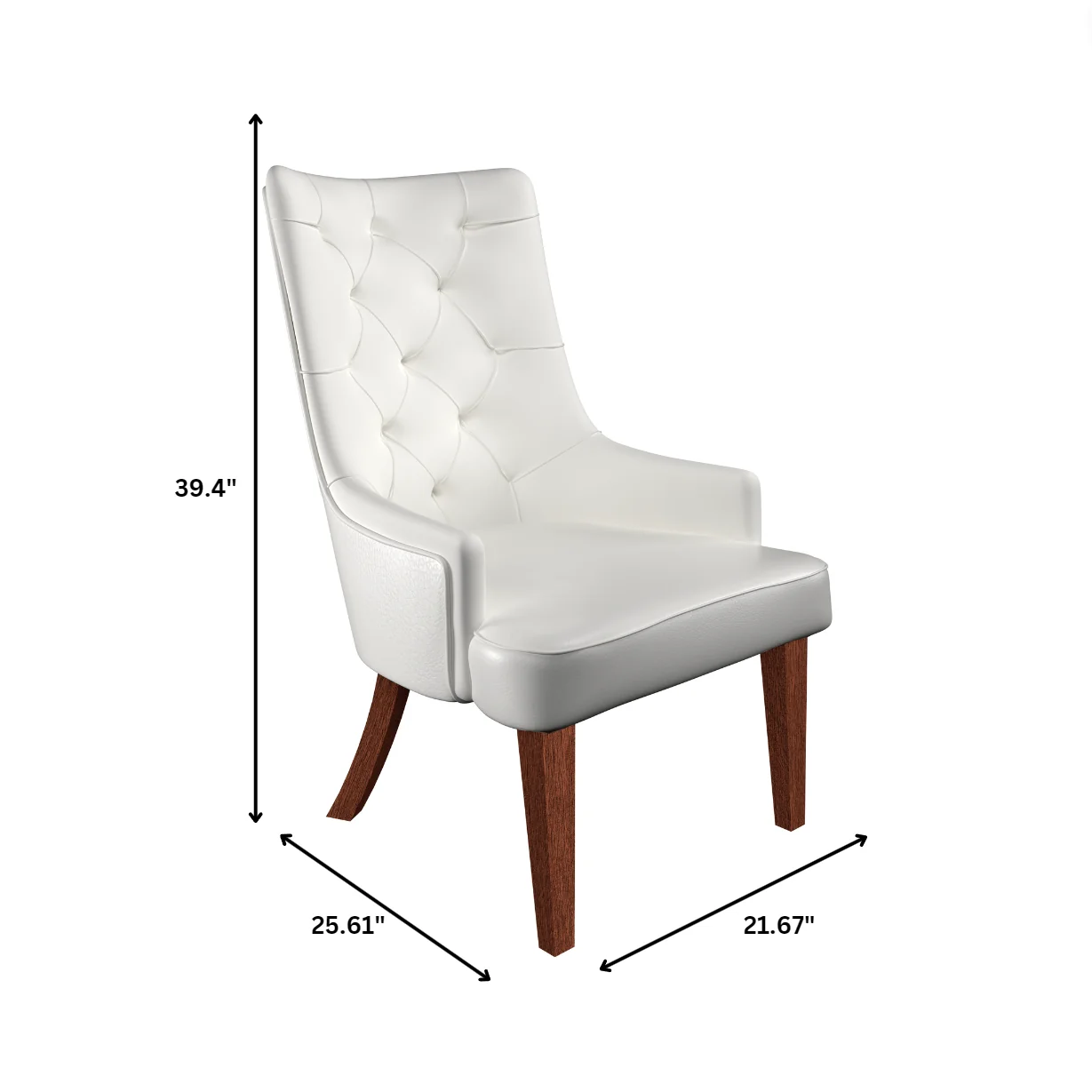 Spruce Collection Modern Wooden Dining Chair in Beige Velvet