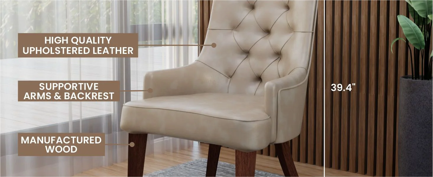 Spruce Collection Modern Wooden Dining Chair in Toupe