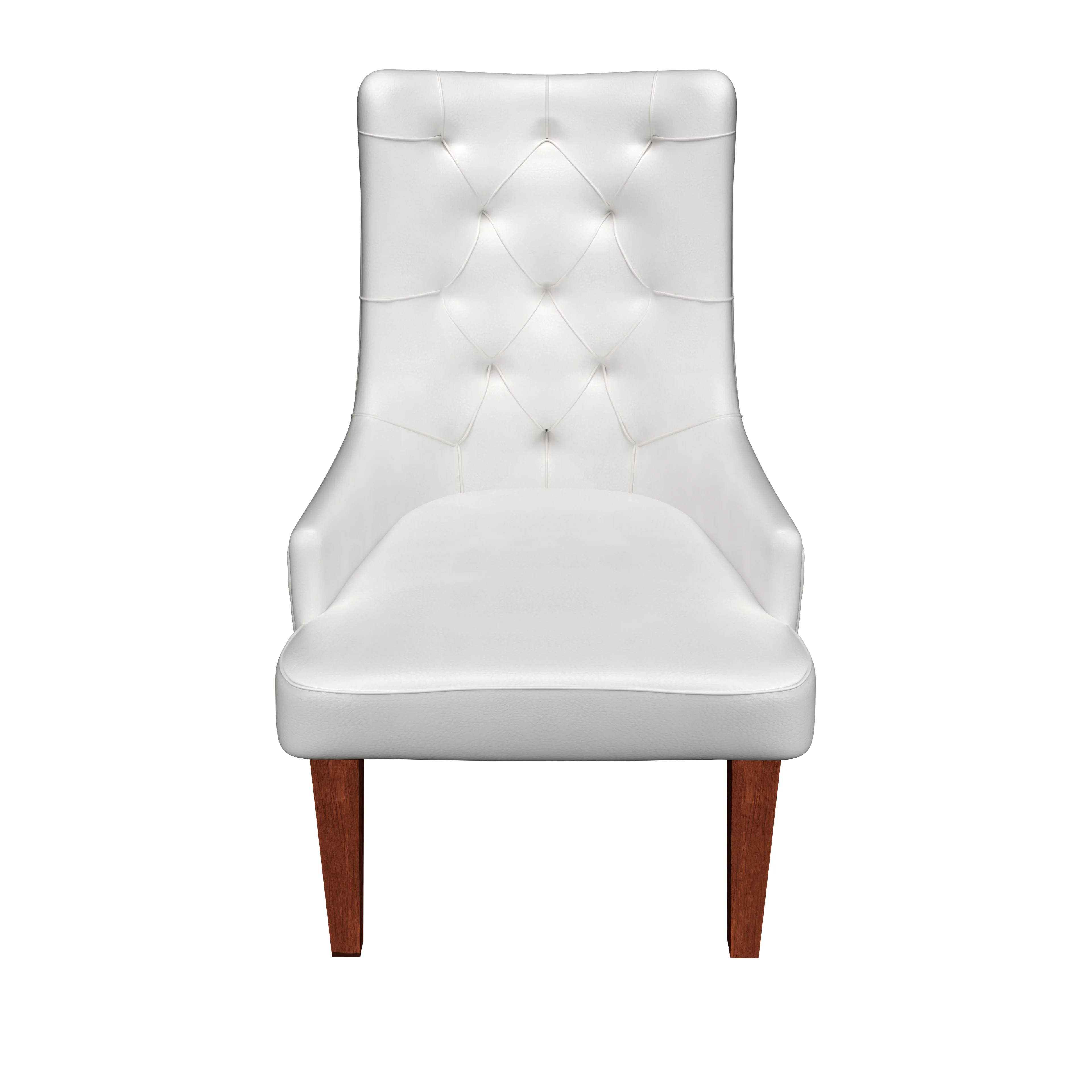 Spruce Collection Modern Wooden Dining Chair in White