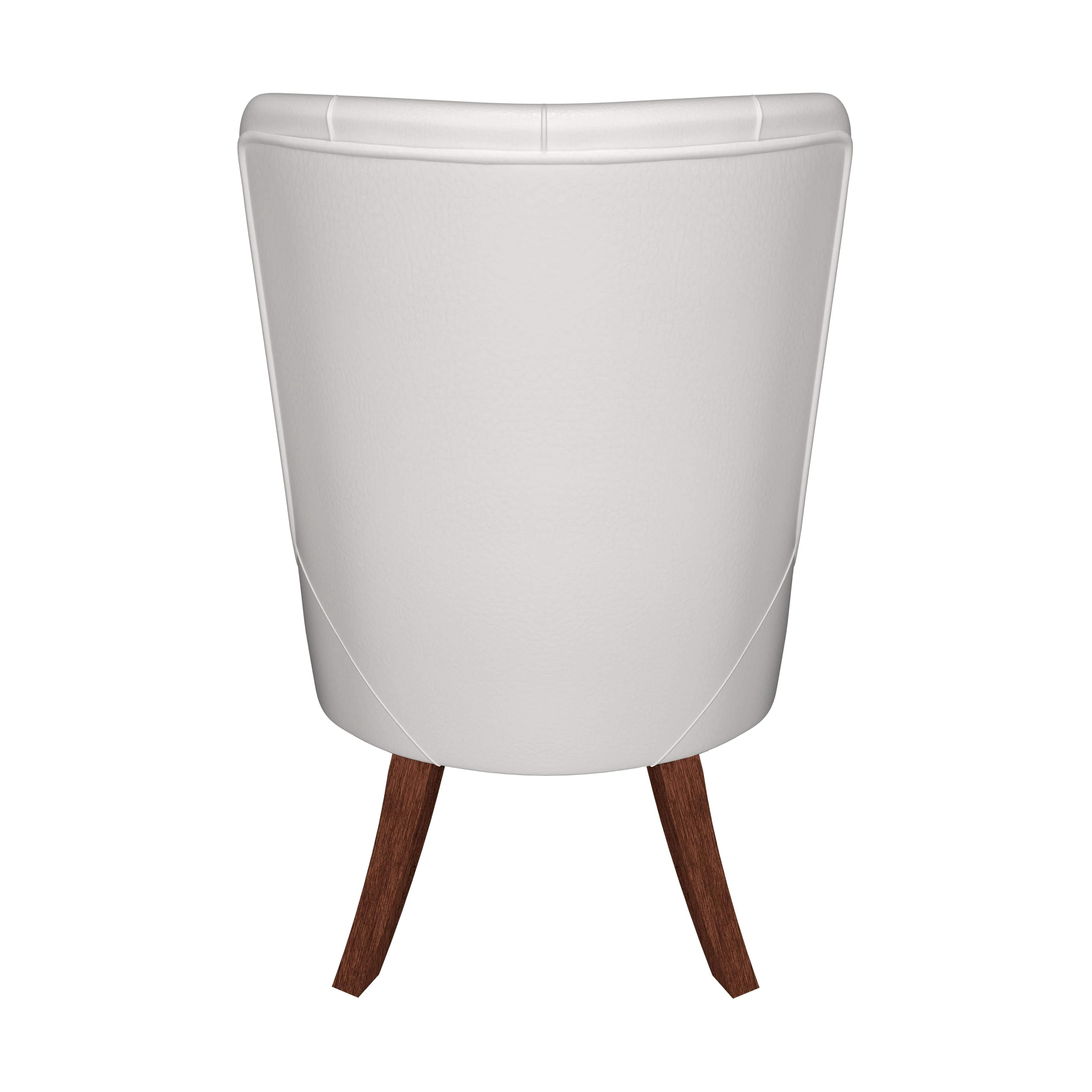 Spruce Collection Modern Wooden Dining Chair in White Set of 4