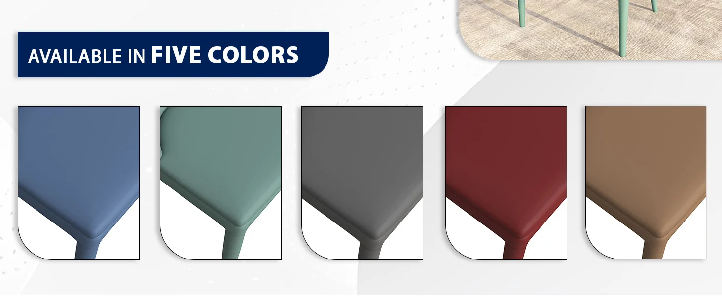 Seville Collection Modern Dining Chair in Green - Set of 4