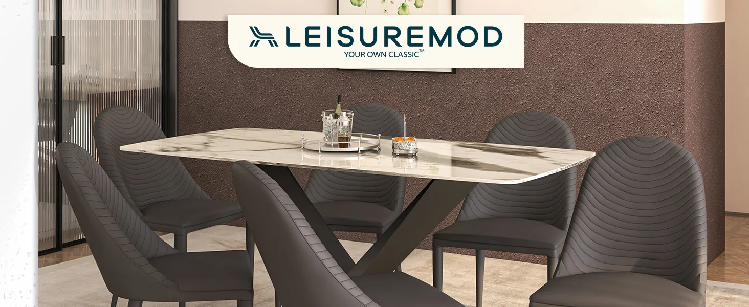 Seville Collection Modern Dining Chair in Grey - Set of 4