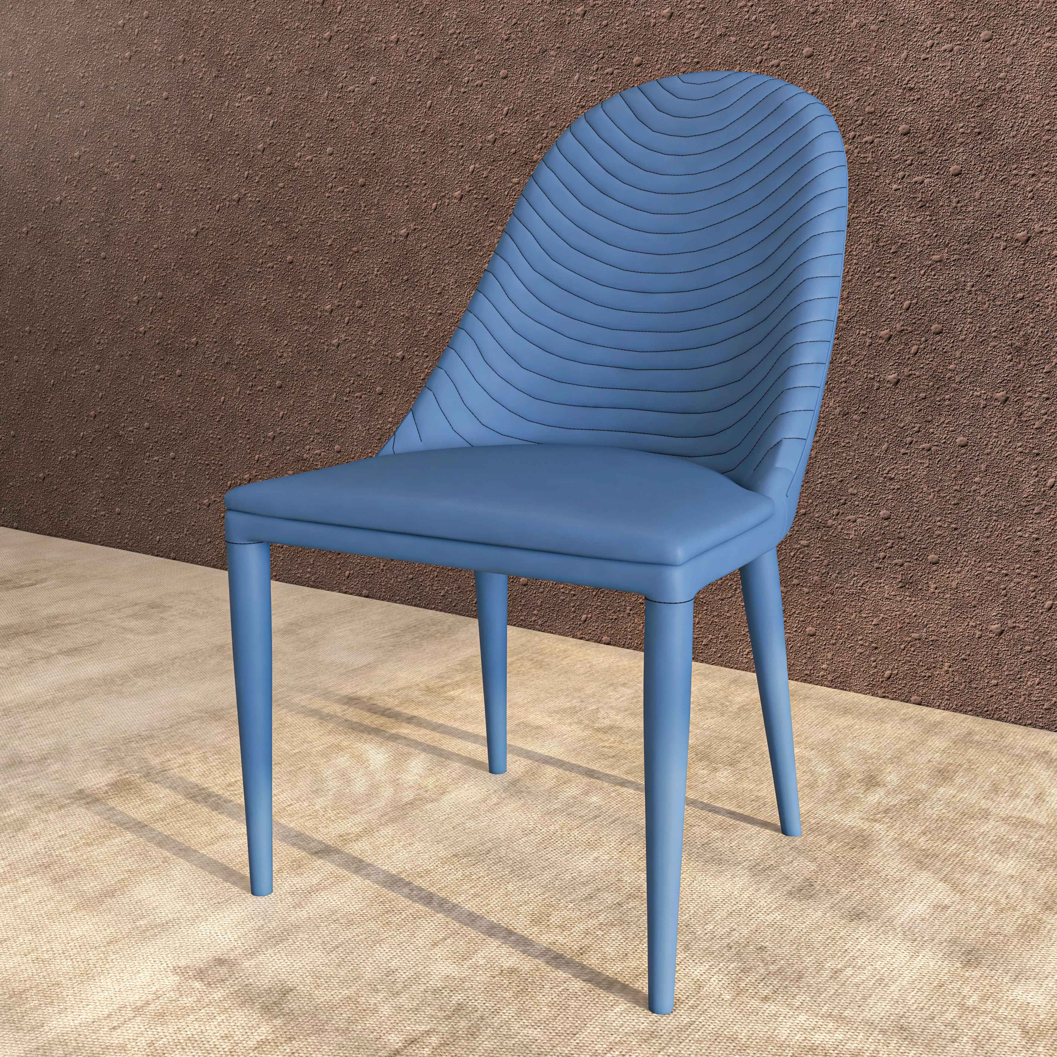 Seville Collection Modern Dining Chair in Navy Blue