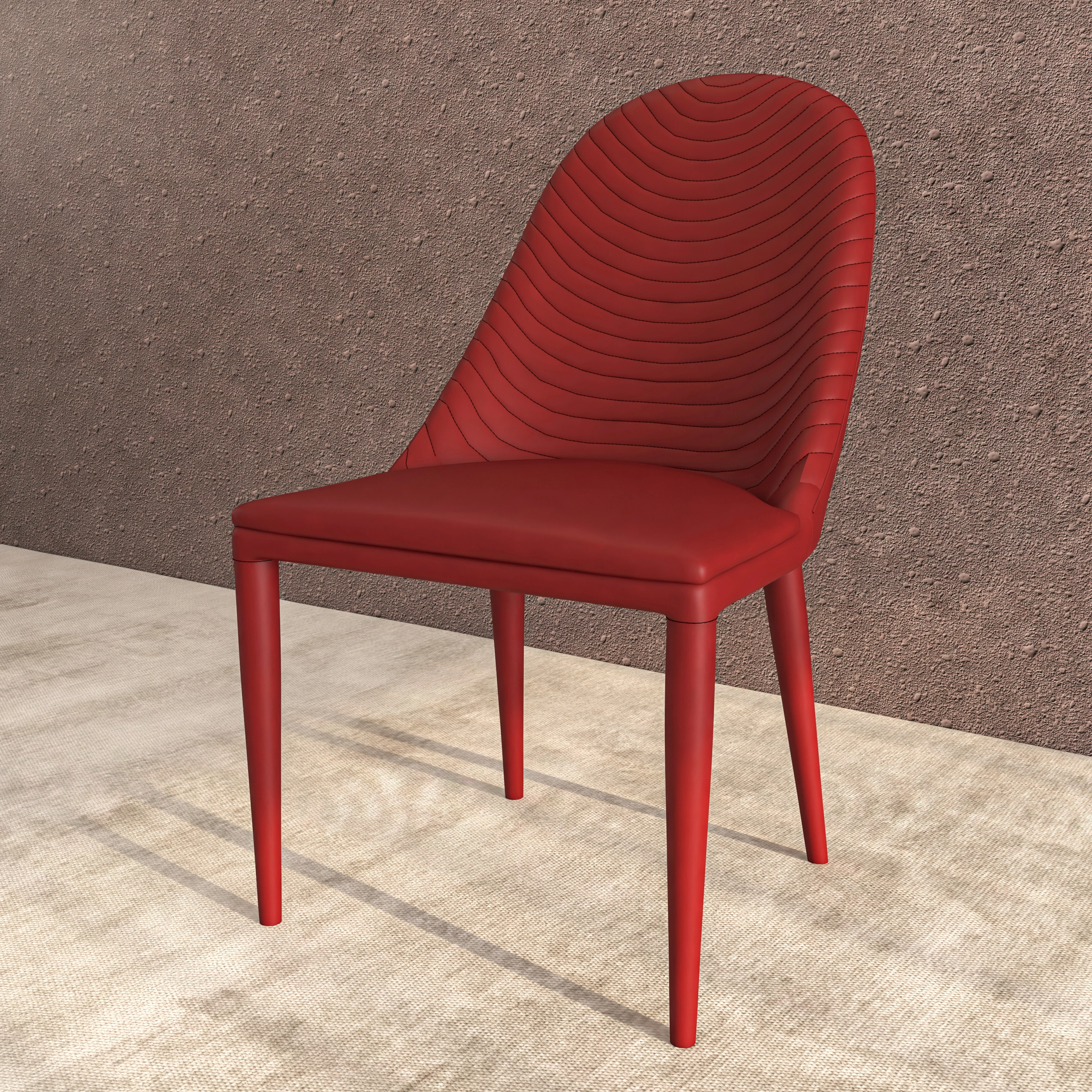 Seville Collection Modern Dining Chair in Red