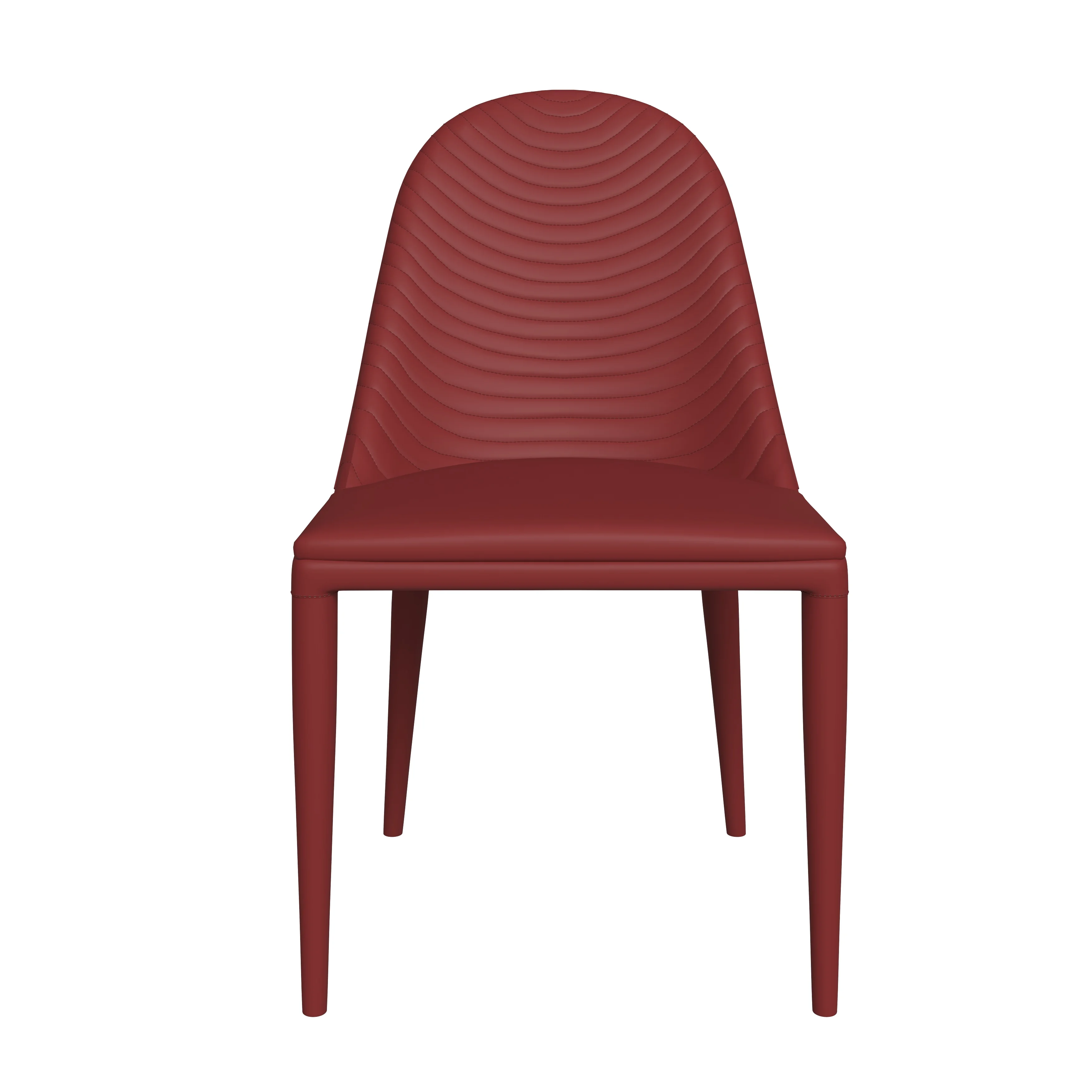 Seville Collection Modern Dining Chair in Red - Set of 2
