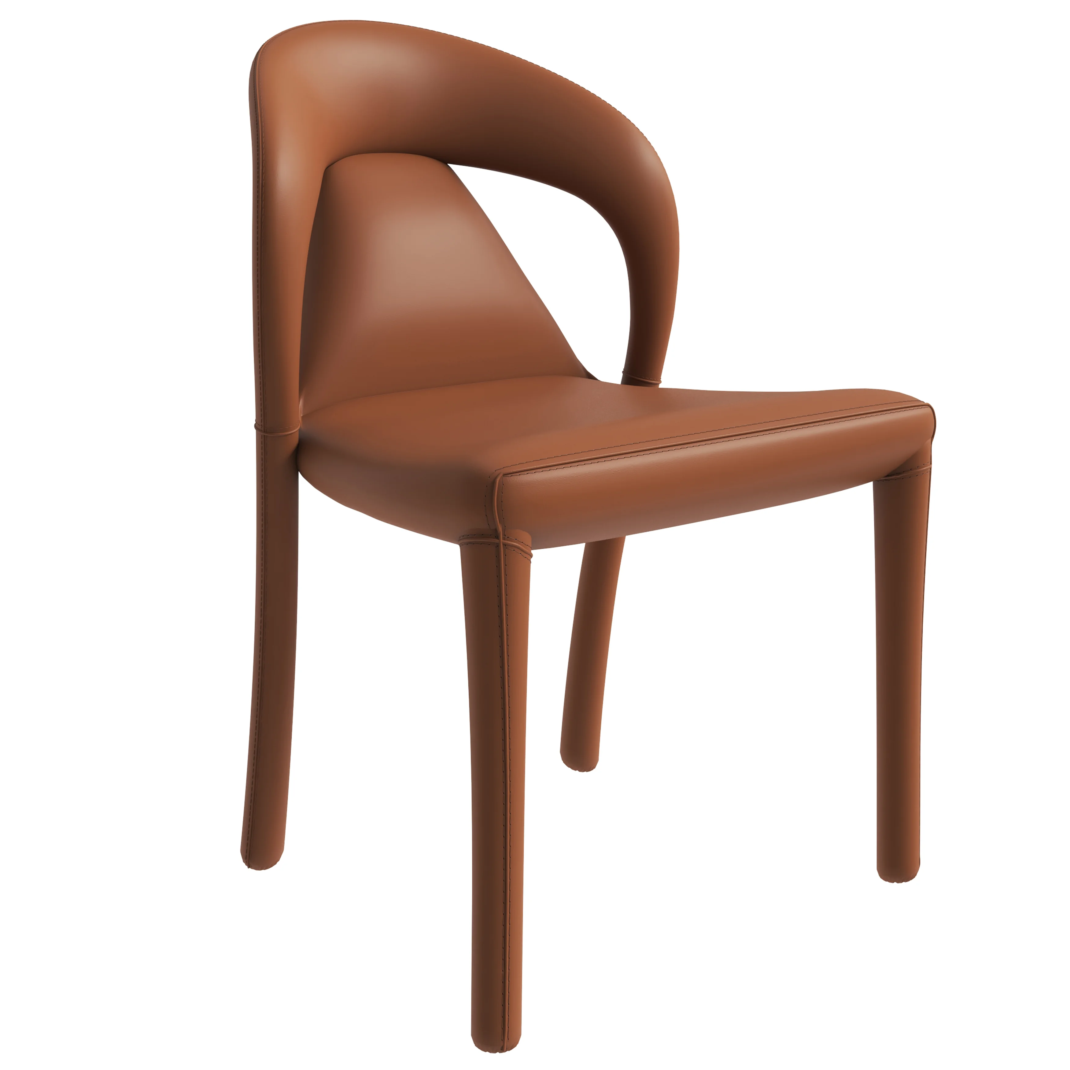 Solace Series Modern Dining Chair in Brown Set of 4