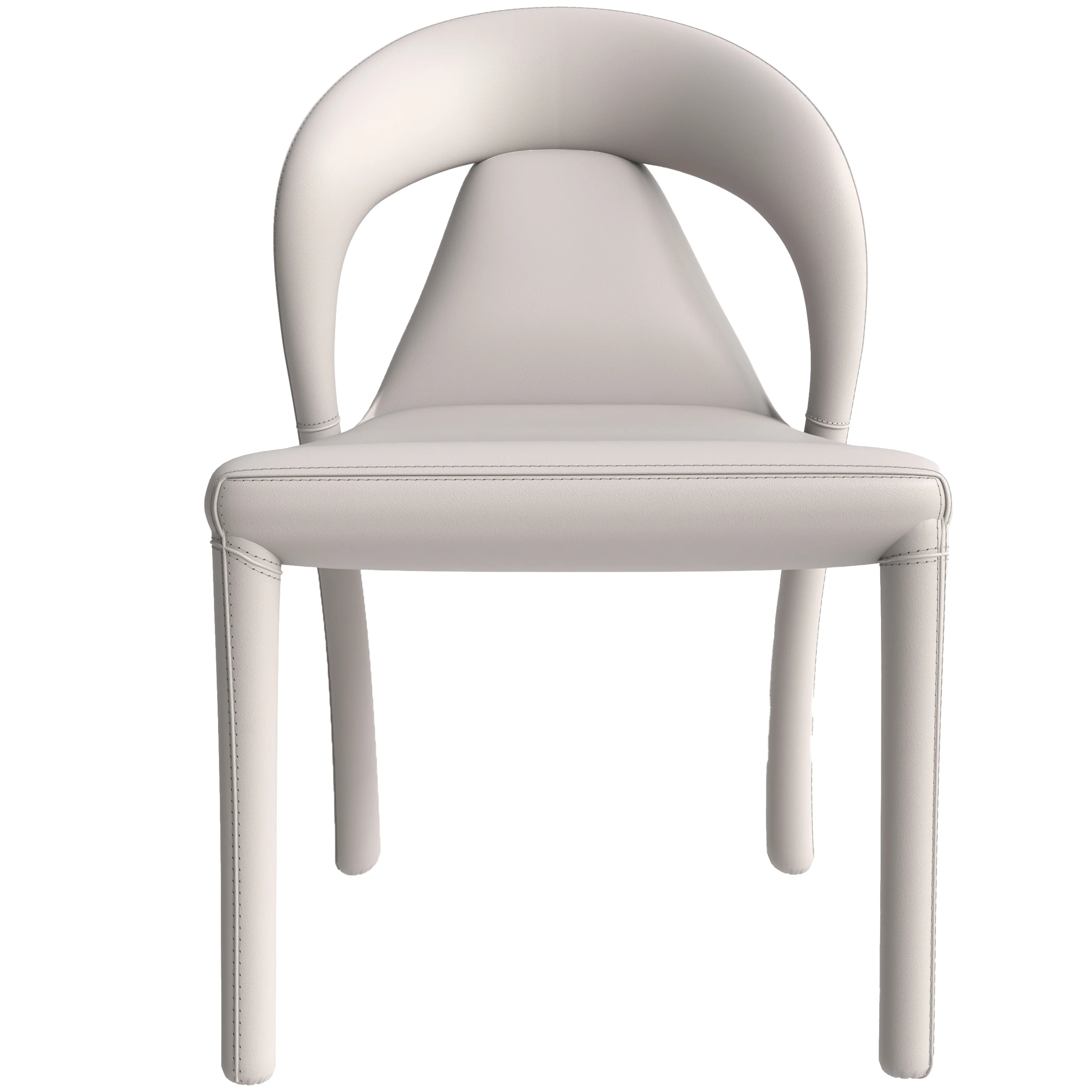 Solace Series Modern Dining Chair in Light Grey Set of 2