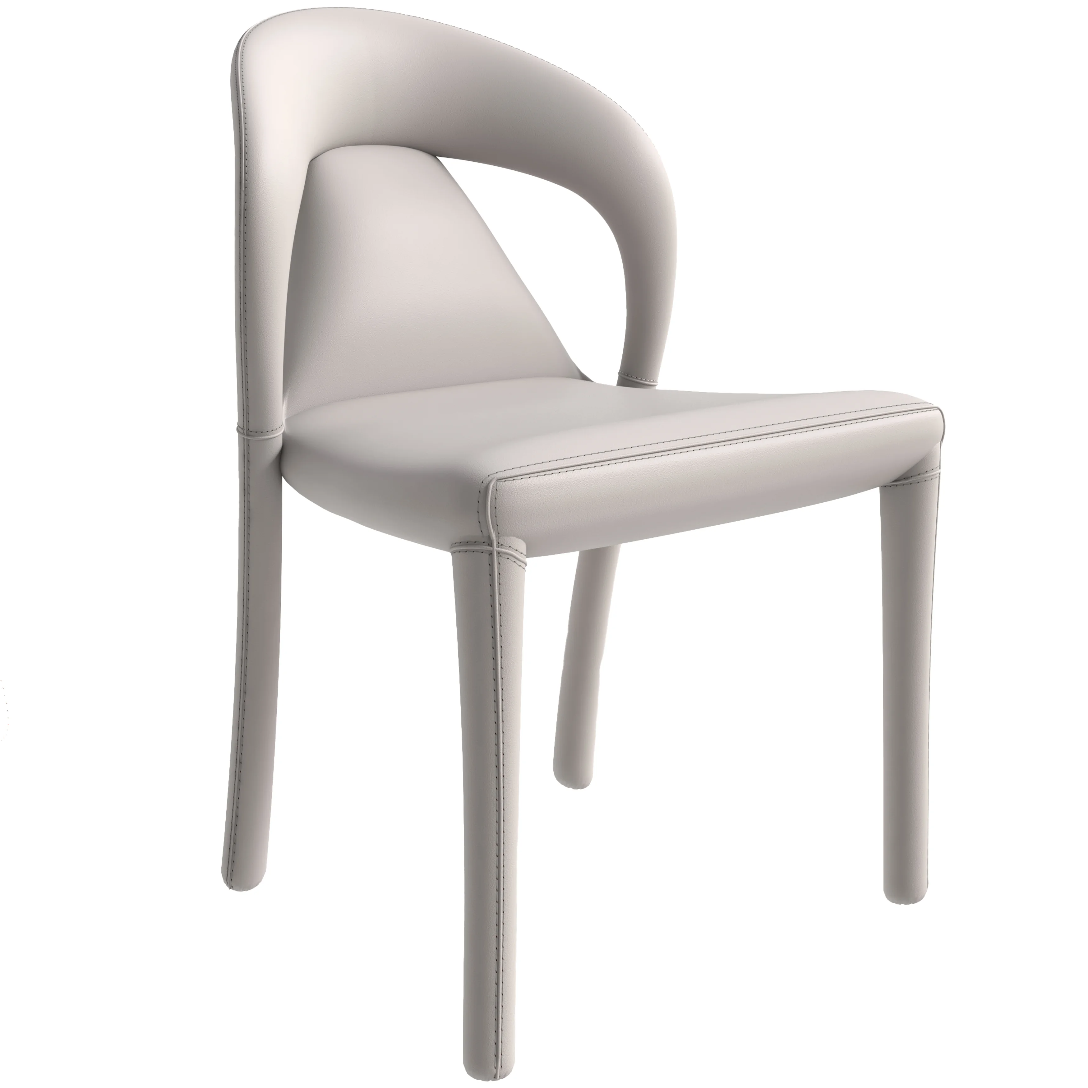 Solace Series Modern Dining Chair in Light Grey Set of 4