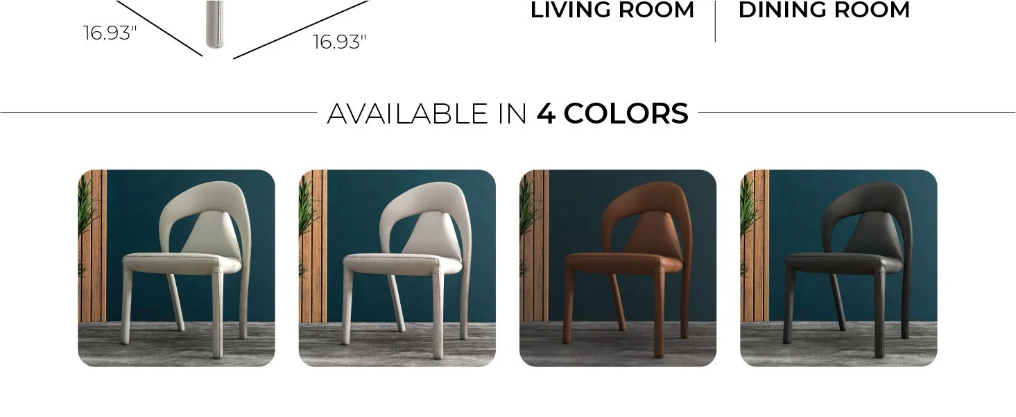 Solace Series Modern Dining Chair in White