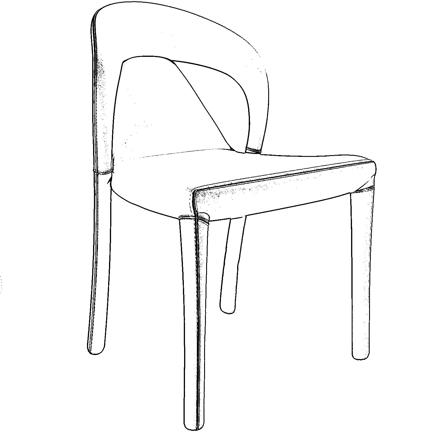 Solace Series Modern Dining Chair in White
