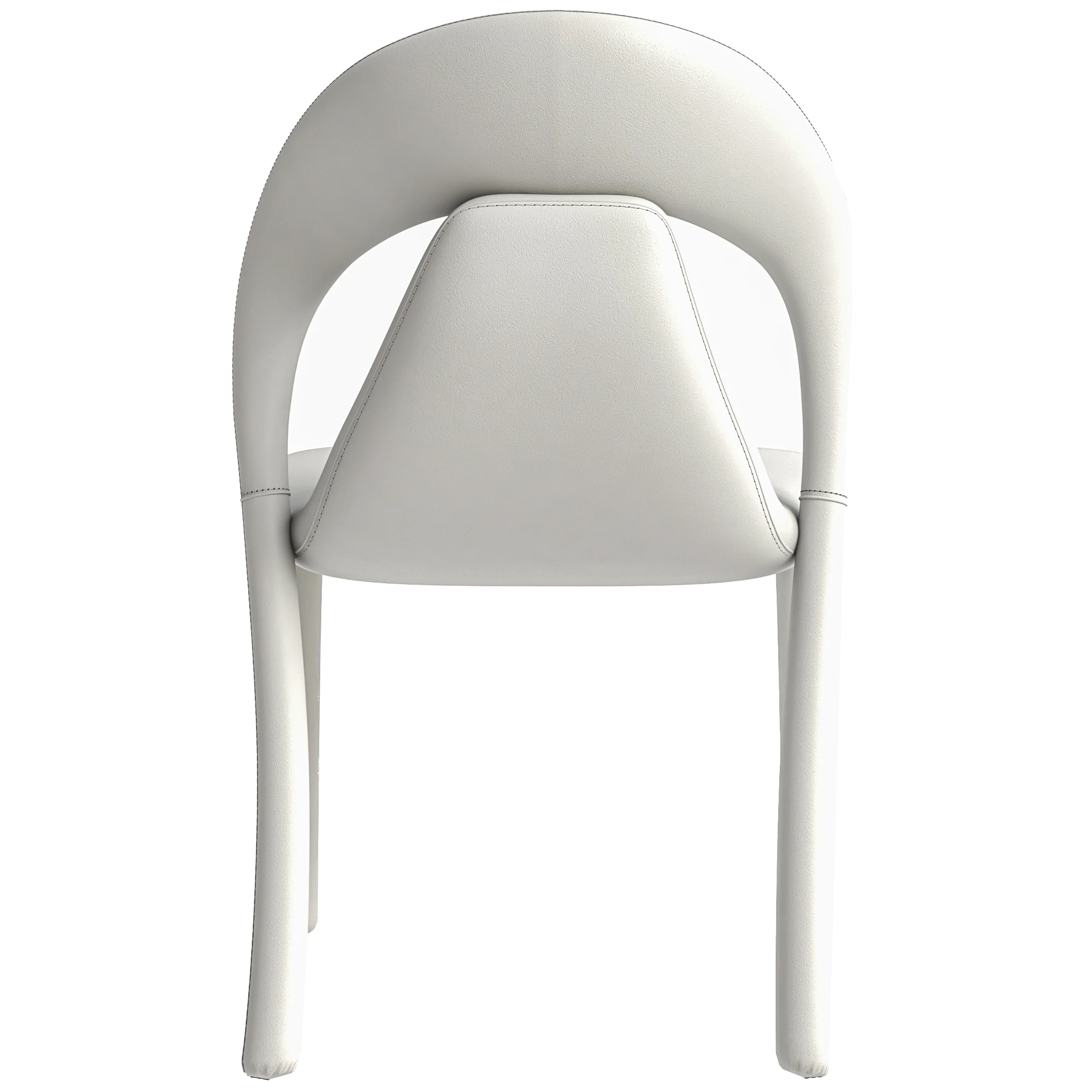 Solace Series Modern Dining Chair in White Set of 2