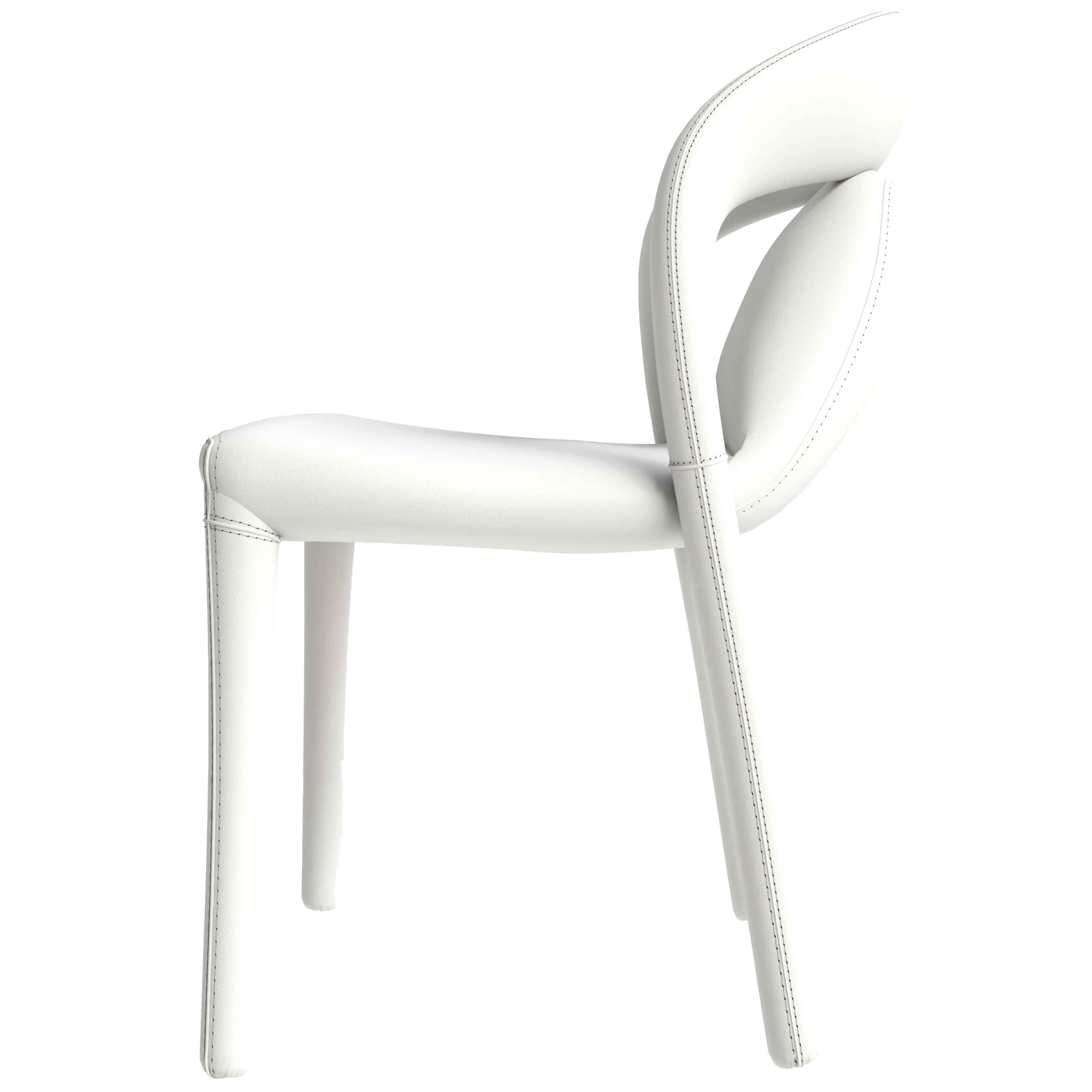 Solace Series Modern Dining Chair in White Set of 2